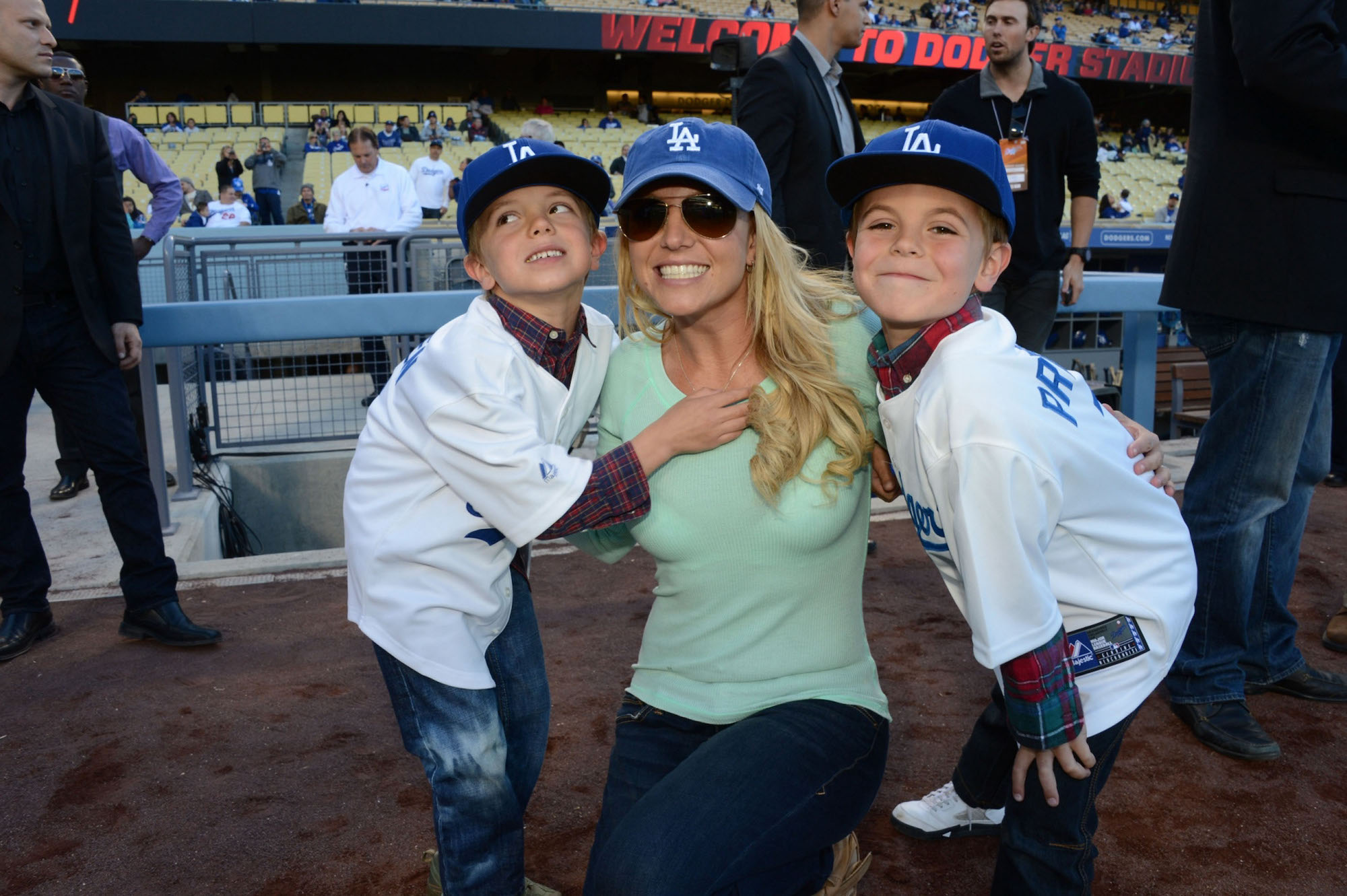 Britney Spears with her sons, Sean and Jayden