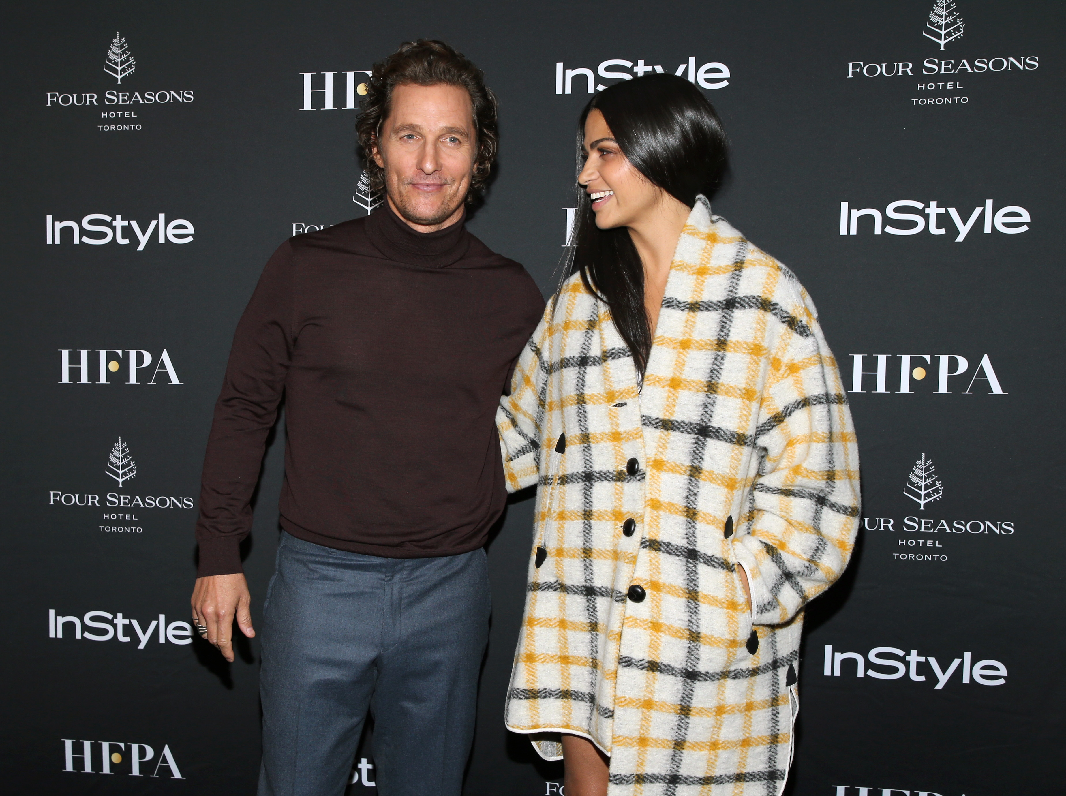 Camila Alves looks at Matthew McConaughey