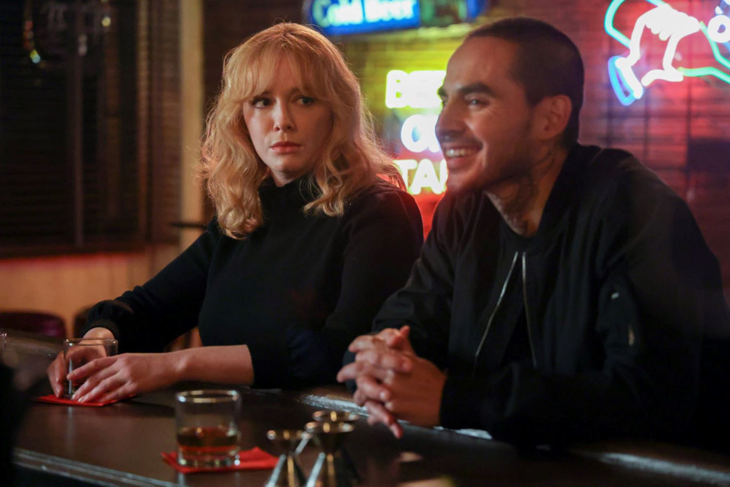 Christina Hendricks and Manny Montana on NBC's 'Good Girls'