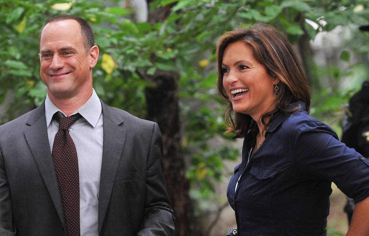 Mariska Hargitay and Christopher Meloni first day filming on location for "Law & Order: SVU" 12th season on the streets of Manhattan on July 15, 2010 in New York City. 