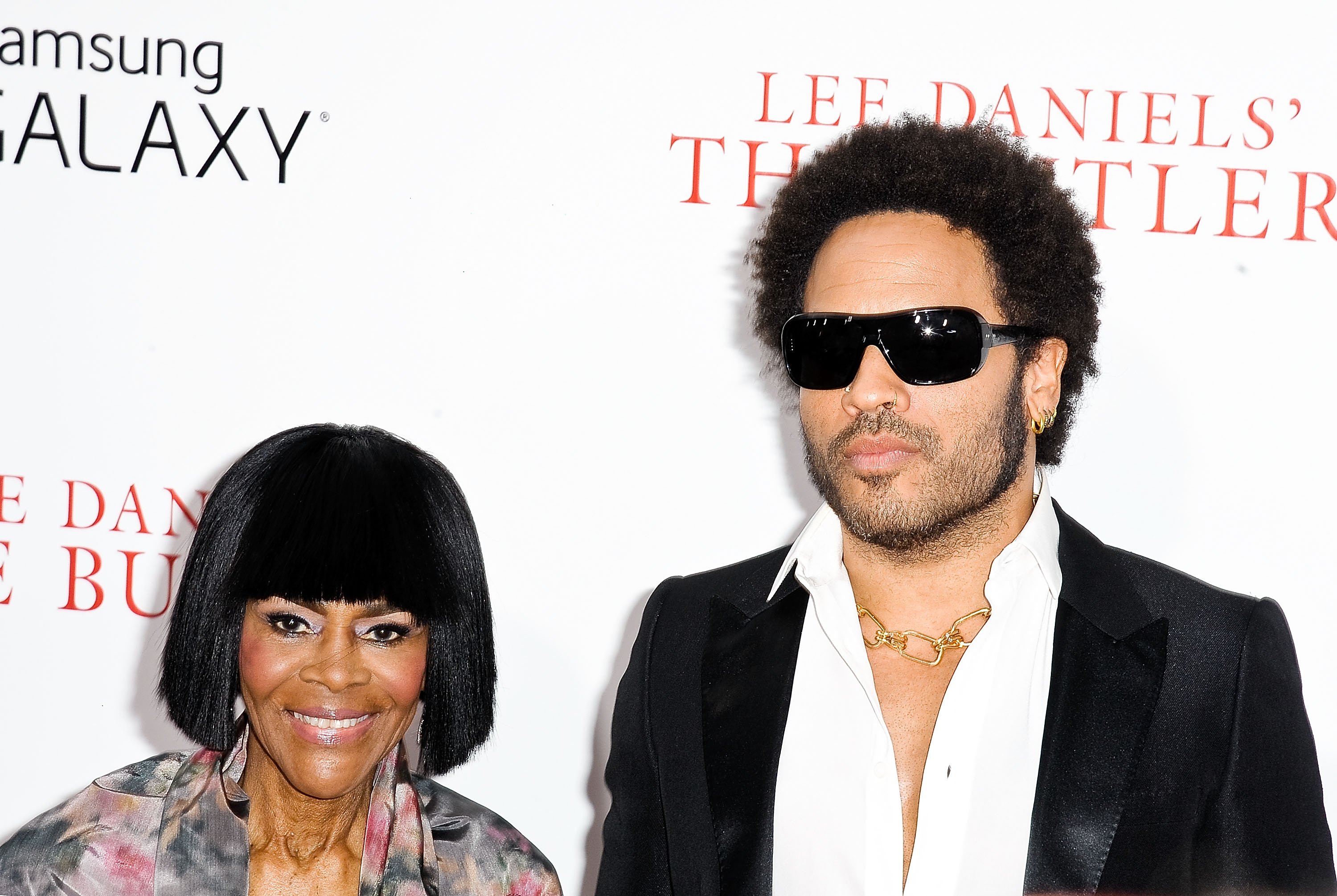 Cicely Tyson and Lenny Kravitz attend 'The Butler' premiere.
