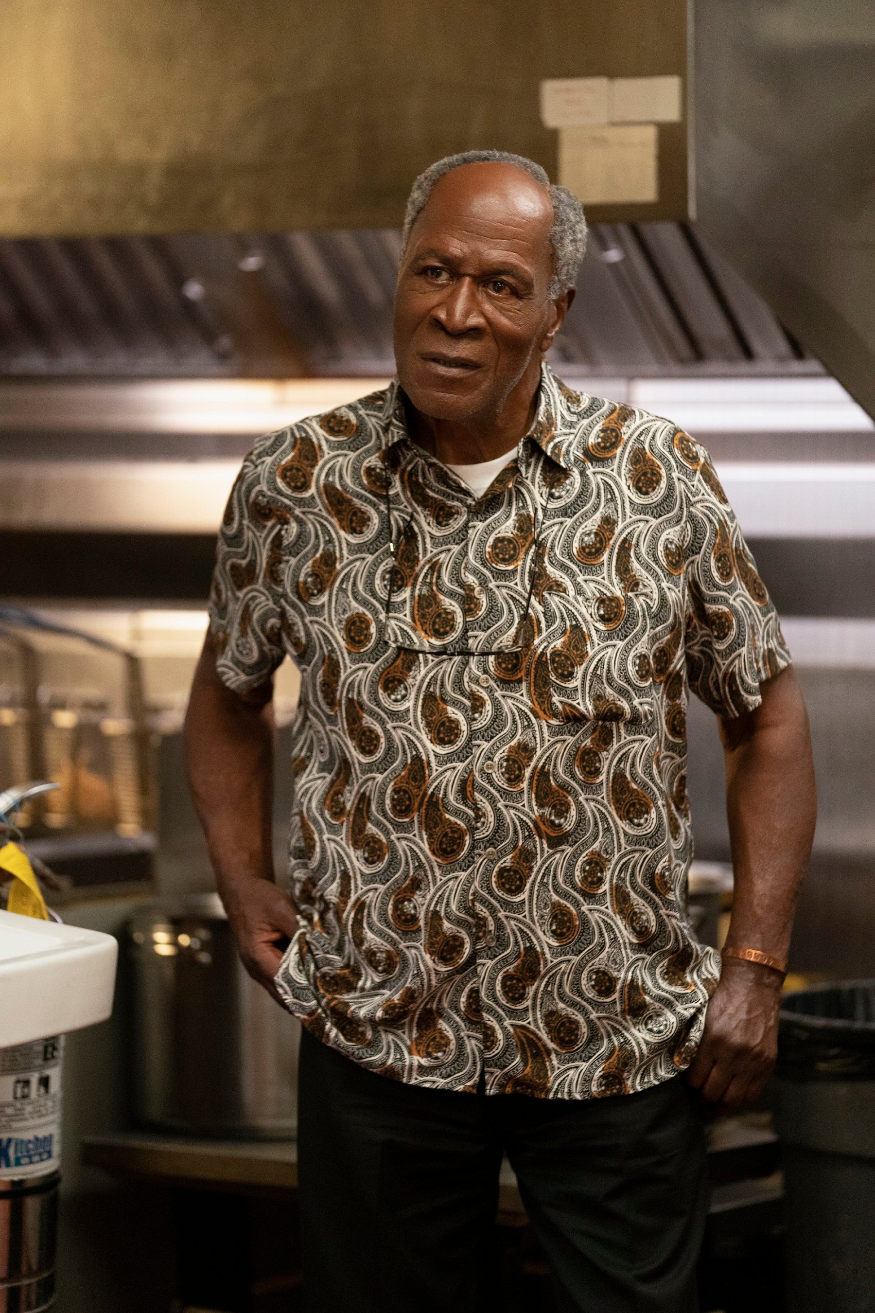 Coming 2 America star John Amos in the McDowell's kitchen