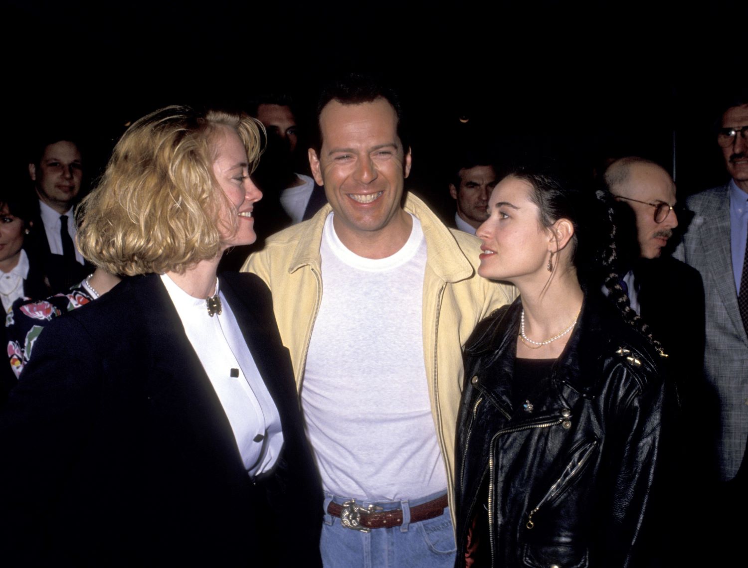 Cybil Shpeherd, Bruce Willis, and Demi Moore