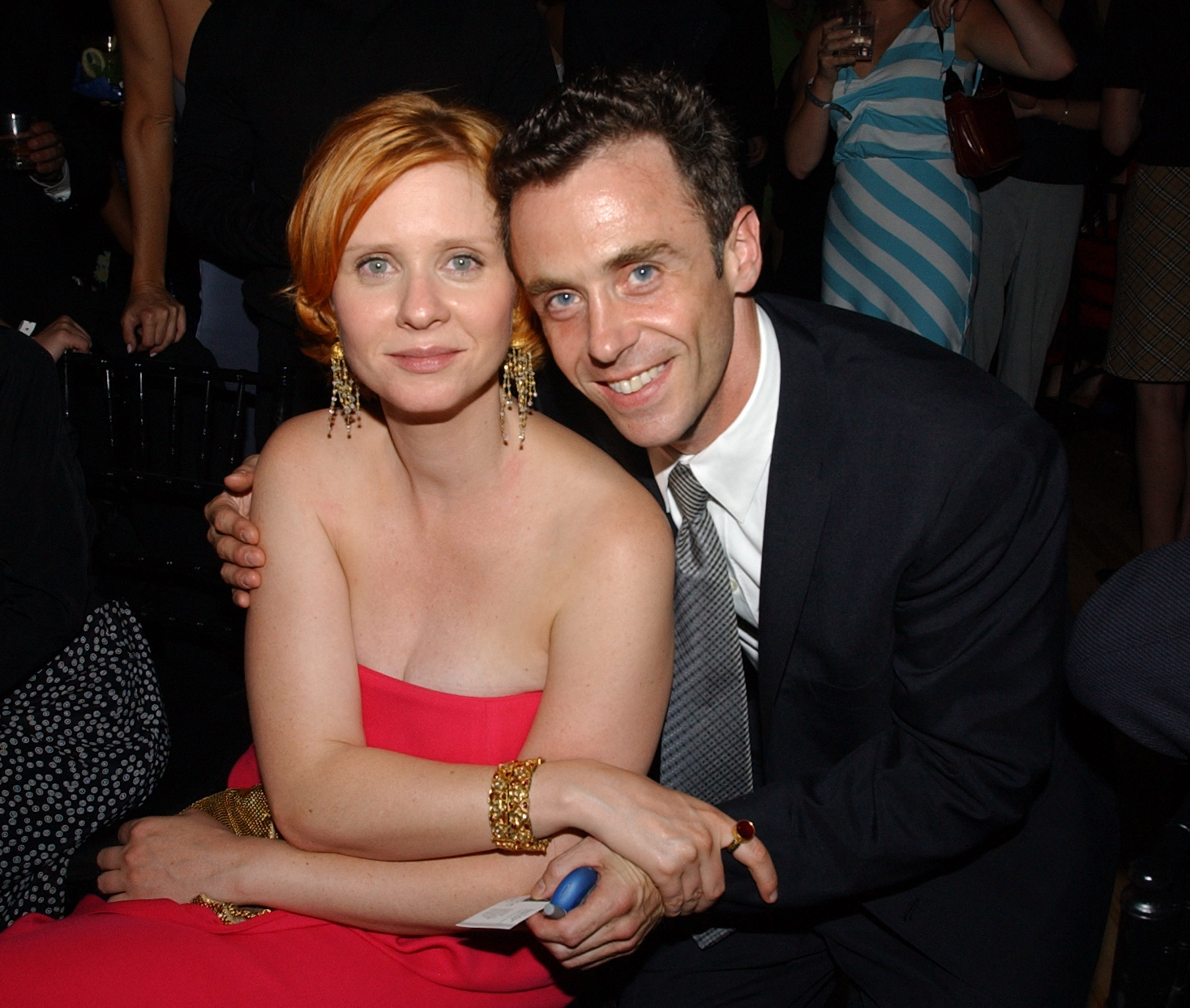 Cynthia Nixon and David Eigenberg together at the season 5 premiere of 'Sex and the City'