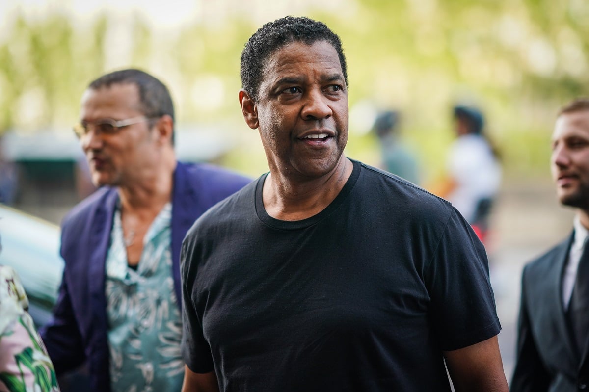 Denzel Washington arrives at Laperouse restaurant where a pre-wedding dinner for Zoe Kravitz and Karl Glusma was to be held on June 28, 2019 in Paris, France