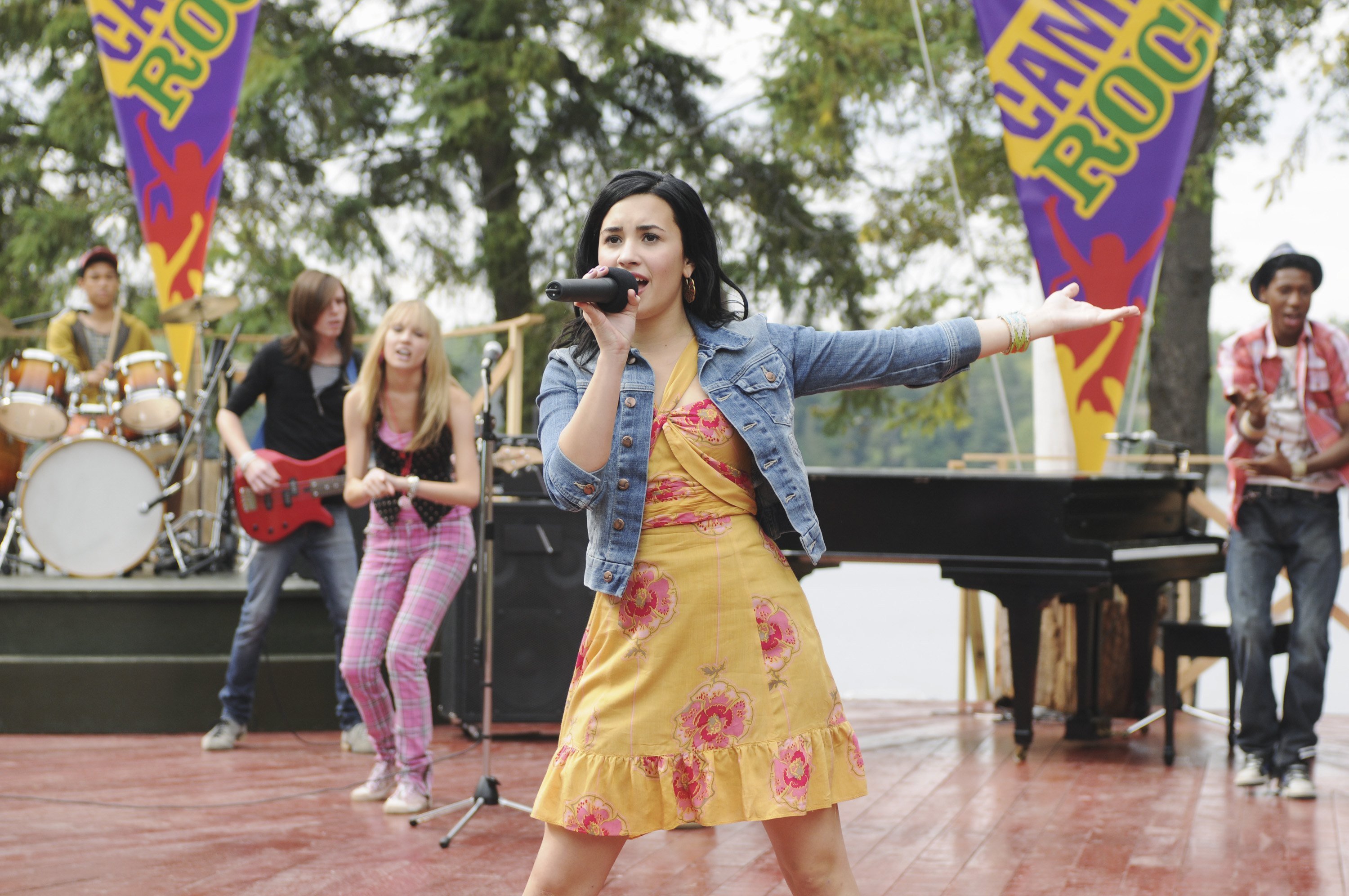 The cast of Disney Channel's 'Camp Rock 2: The Final Jam' starring Demi Lovato and the Jonas Brothers