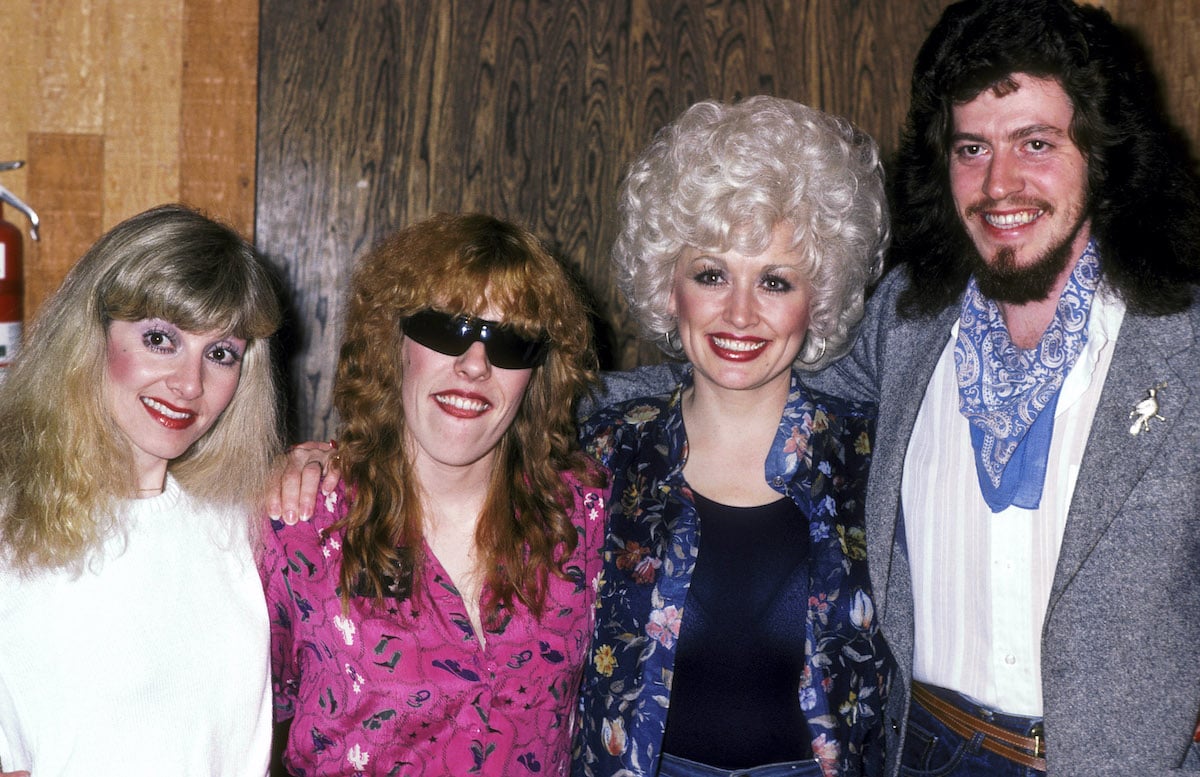 Stella Parton, Freida Parton, Dolly Parton, and Floyd Parton at Bearsville Studios in North Hollywood, California for the recording of Freida Parton's Self-Titled Album-'Freida Parton' on January 15, 1981 | Ron Galella/Ron Galella Collection via Getty Images