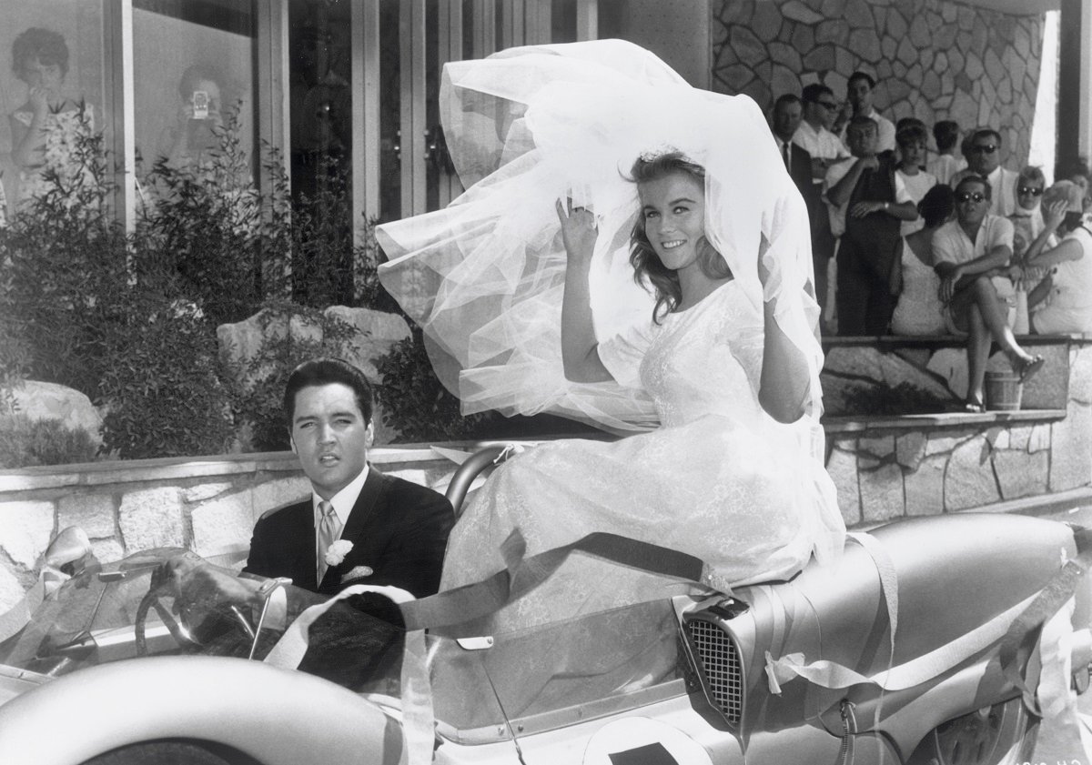 Elvis Presley and Ann-Margret in a wedding scene from 'Viva Las Vegas'