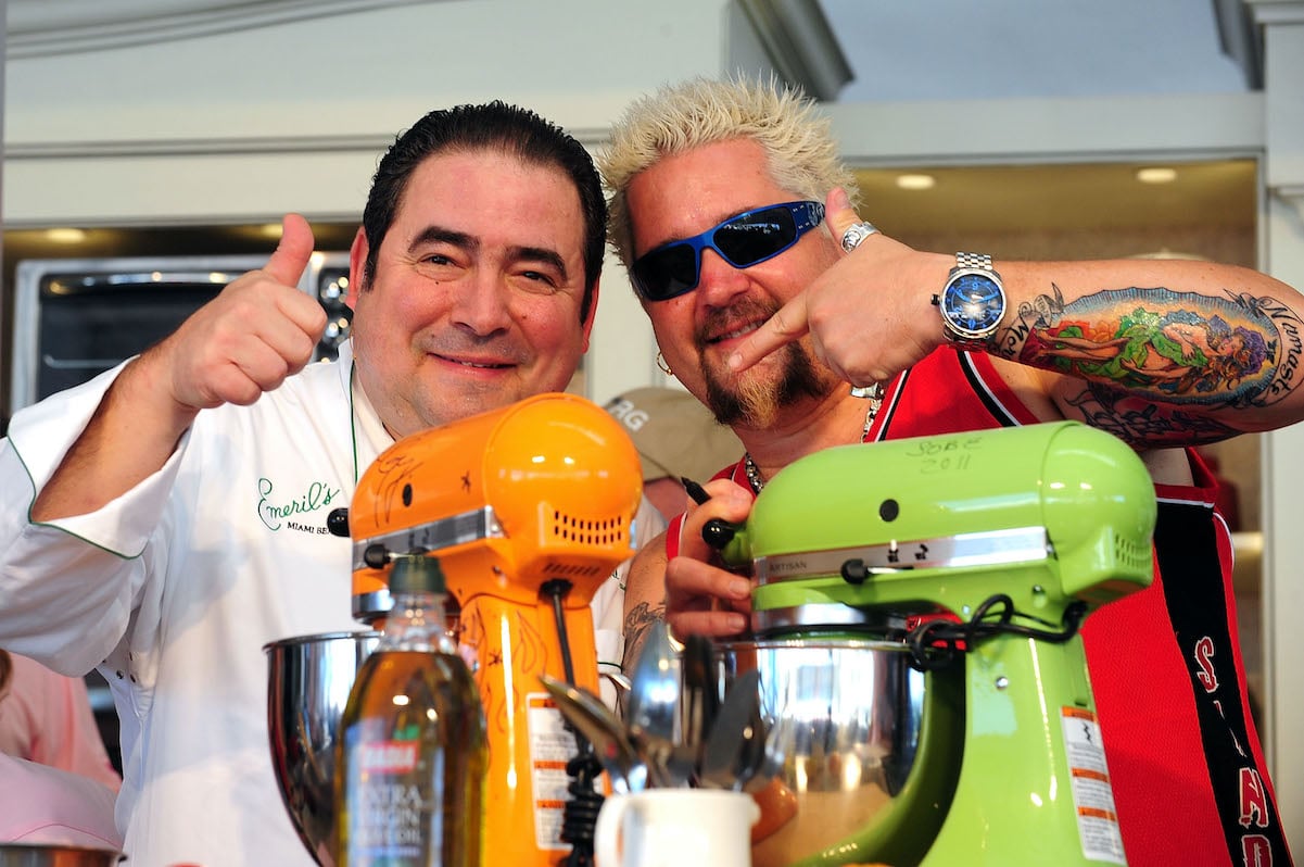 Emeril Lagasse and Guy Fieri at the 2011 South Beach Food and Wine Festival 