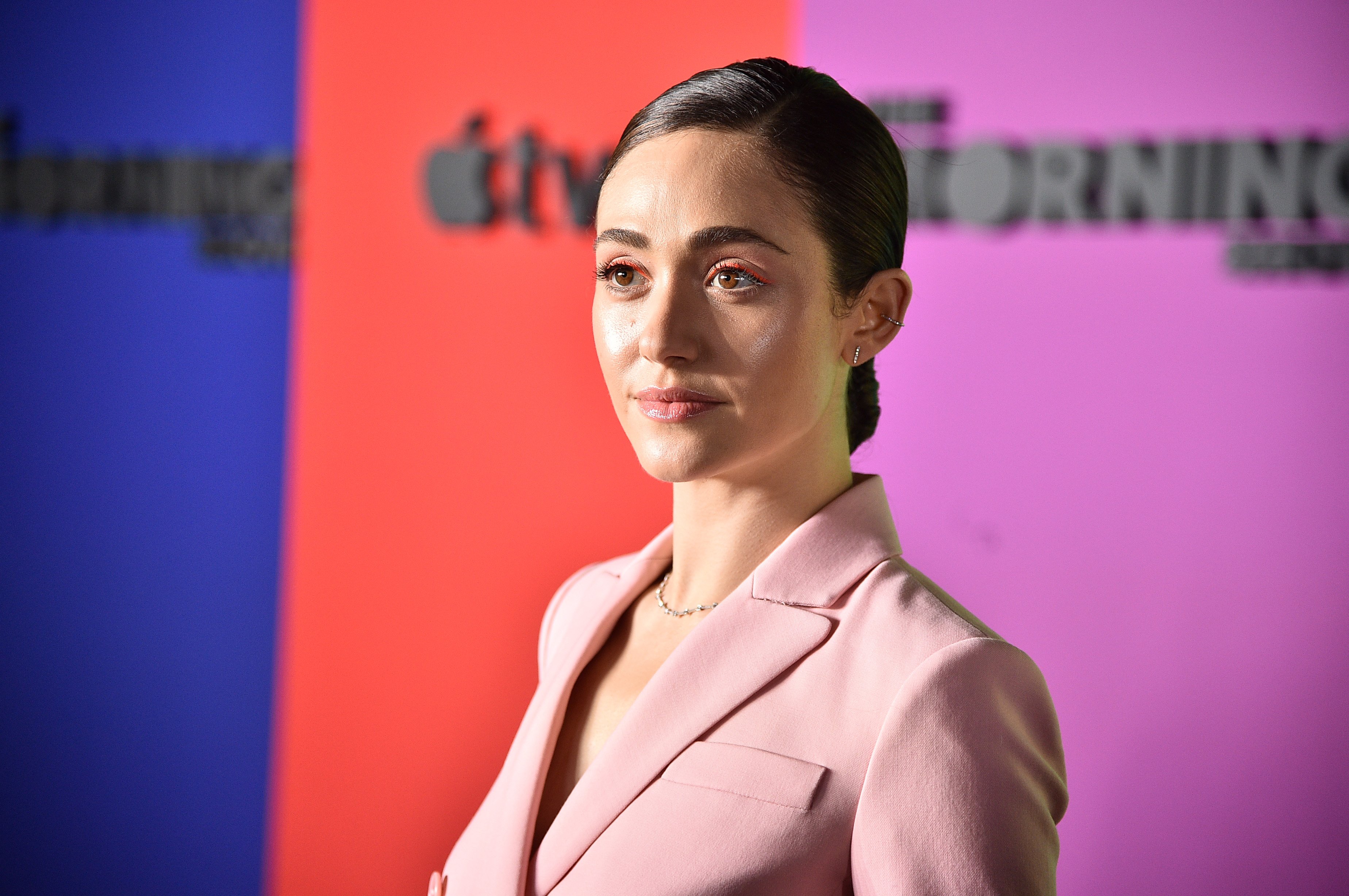 Emmy Rossum attends and Apple TV+ event.