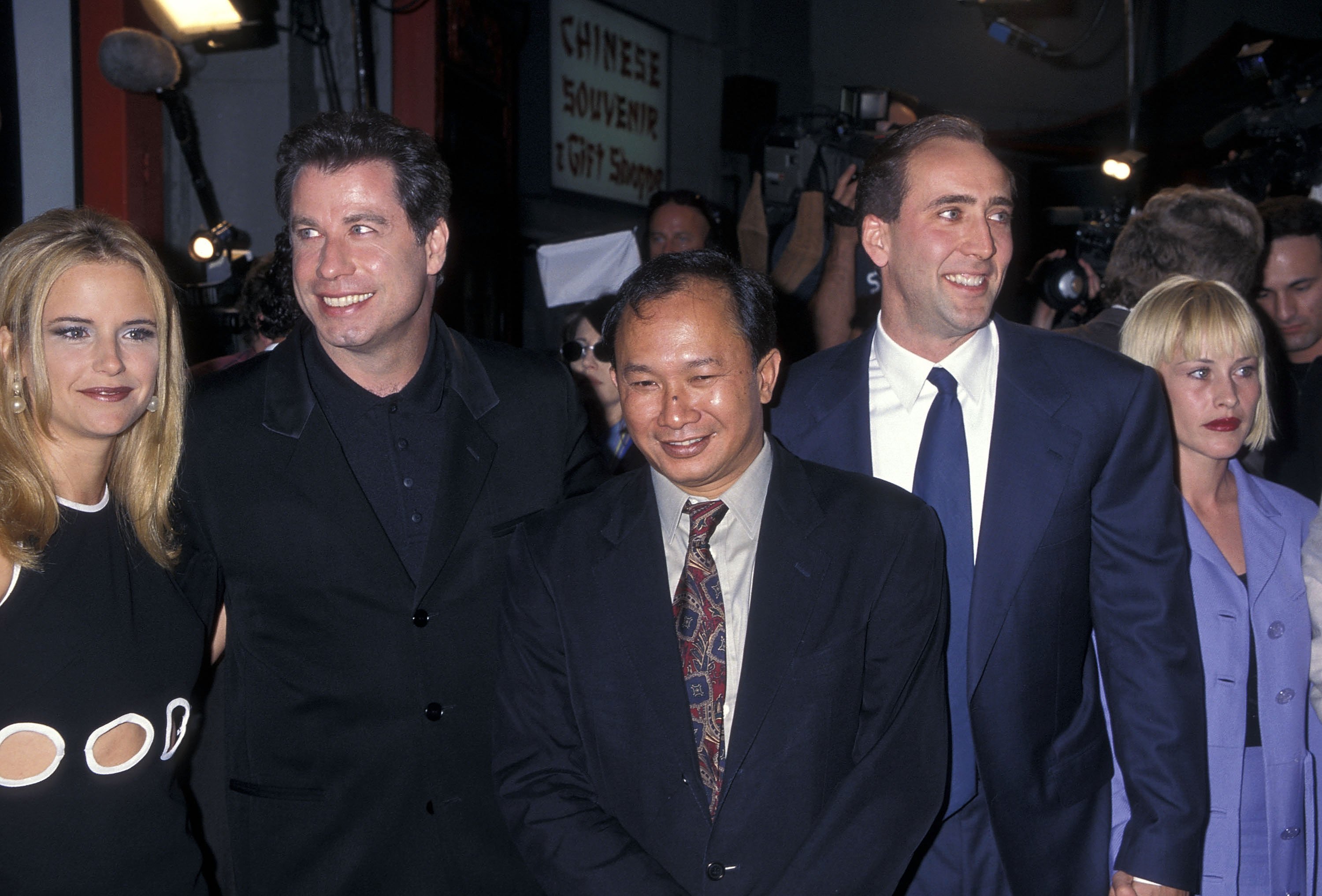 Face/Off 2 future stars John Travoltas at the 1997 premiere with their wives and John Woo