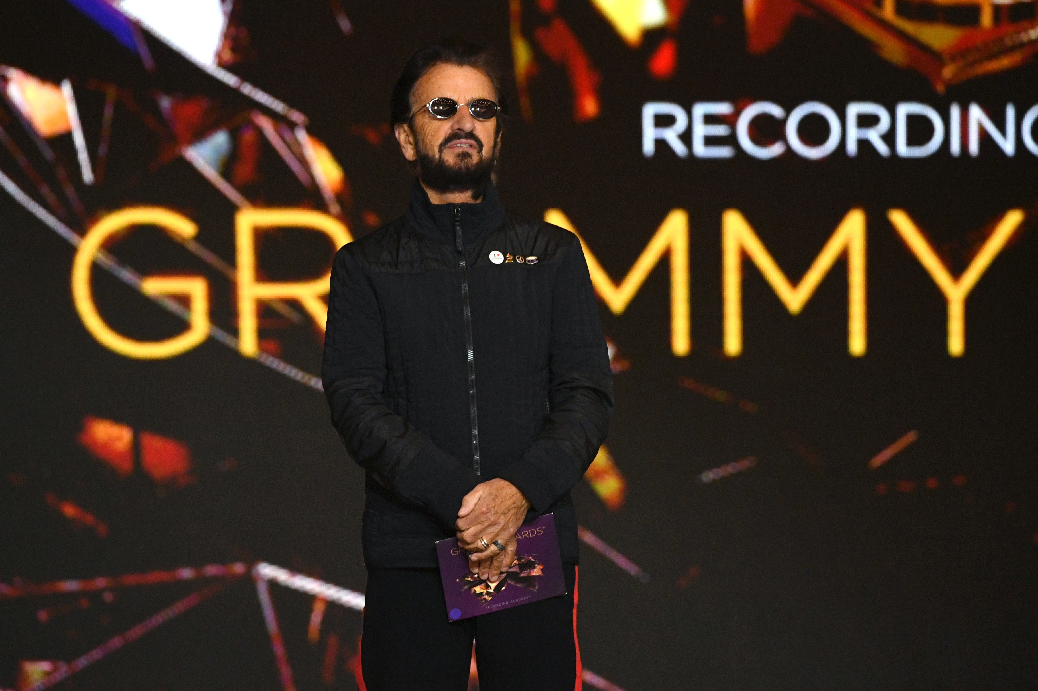 Ringo Starr speaks onstage during the 63rd Annual GRAMMY Awards at Los Angeles Convention Center on March 14, 2021 in Los Angeles, California