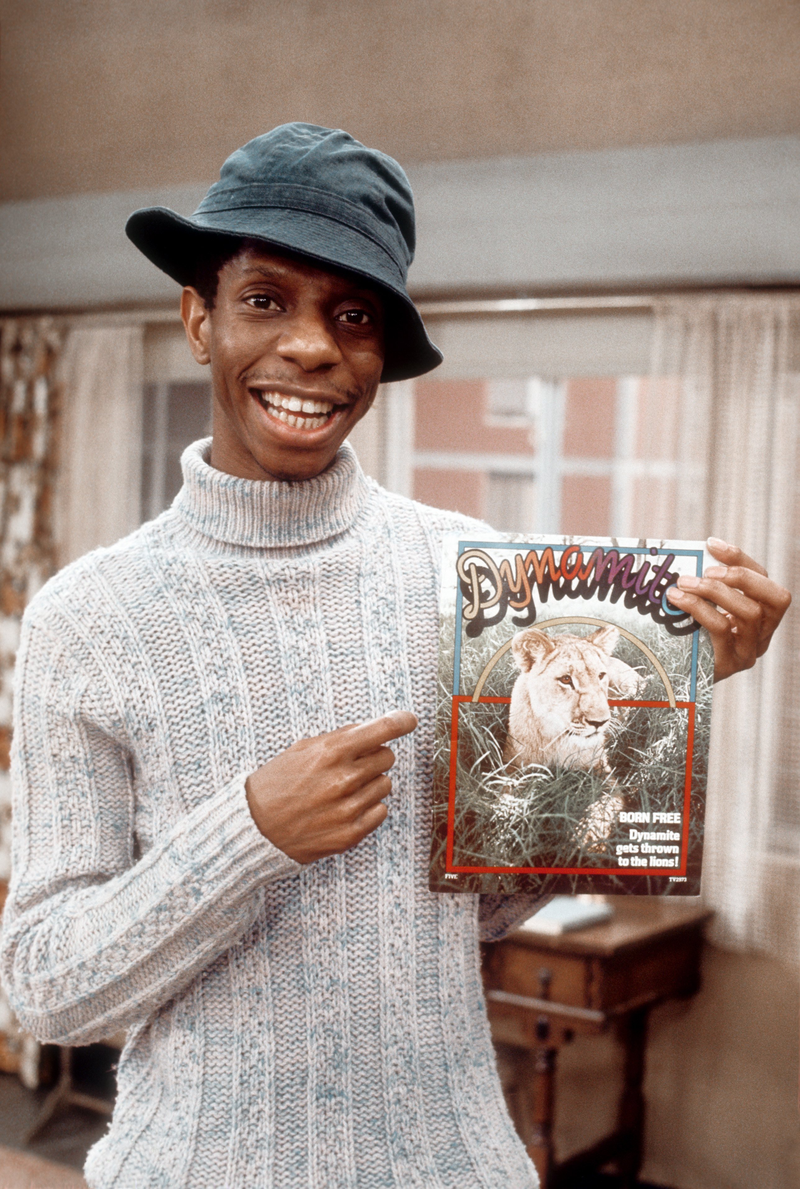 Actor Jimmie Walker of 'Good Times' poses for a portrait with his trademark floppy hat, 1975