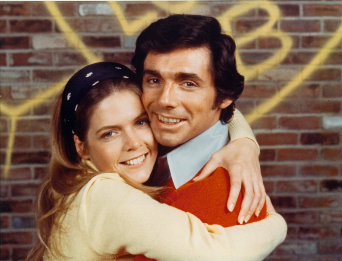 Meredith Baxter, left, with David Birney in 1972