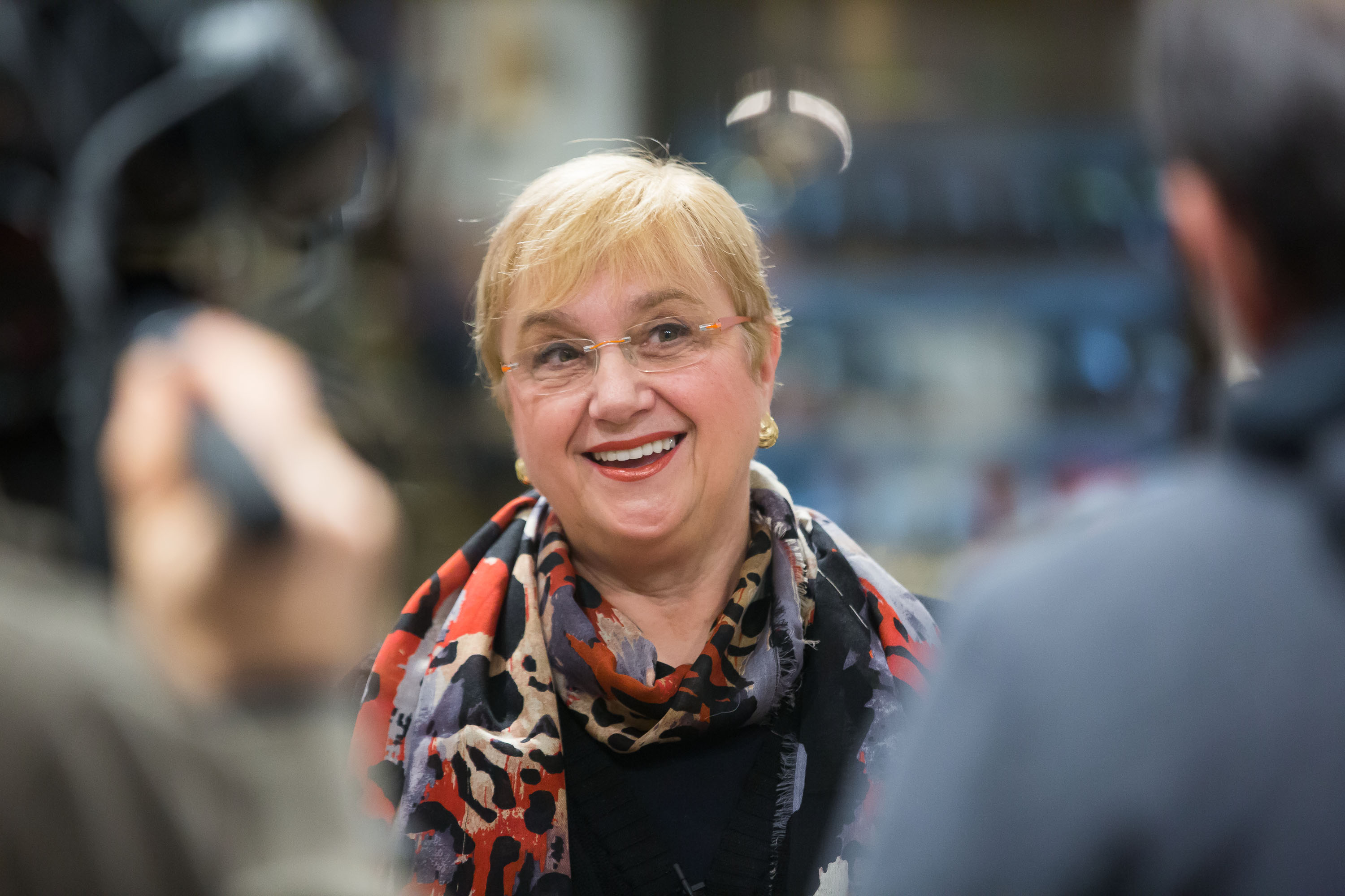 Italian-American chef Lidia Bastianich smiles for the camera