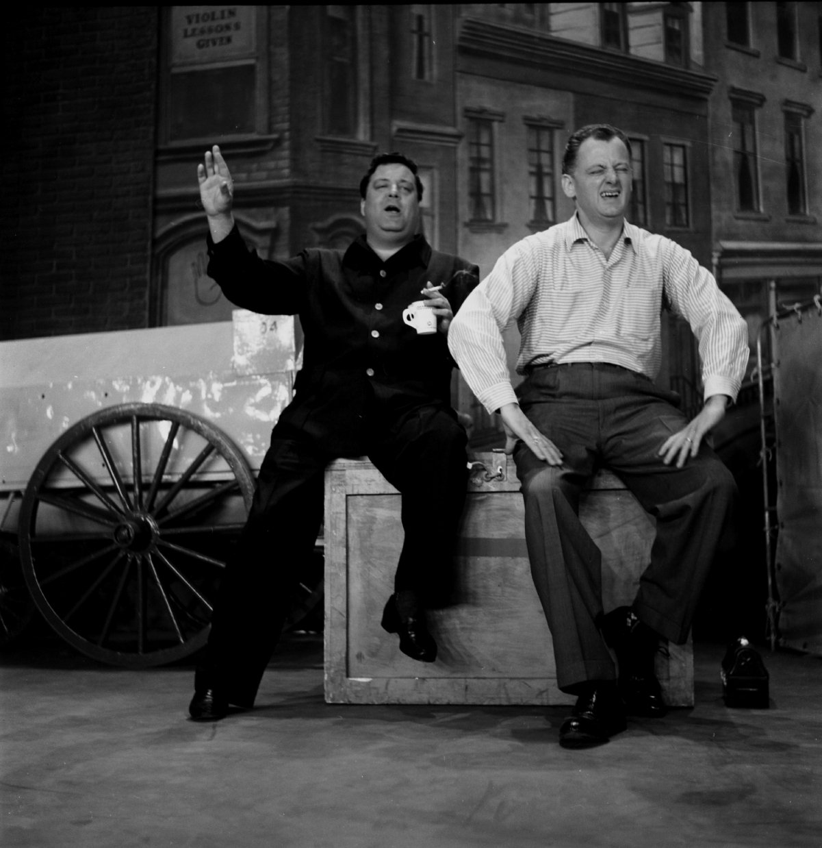 Jackie Gleason and Art Carney in 'The Jackie Gleason Show,' 1955