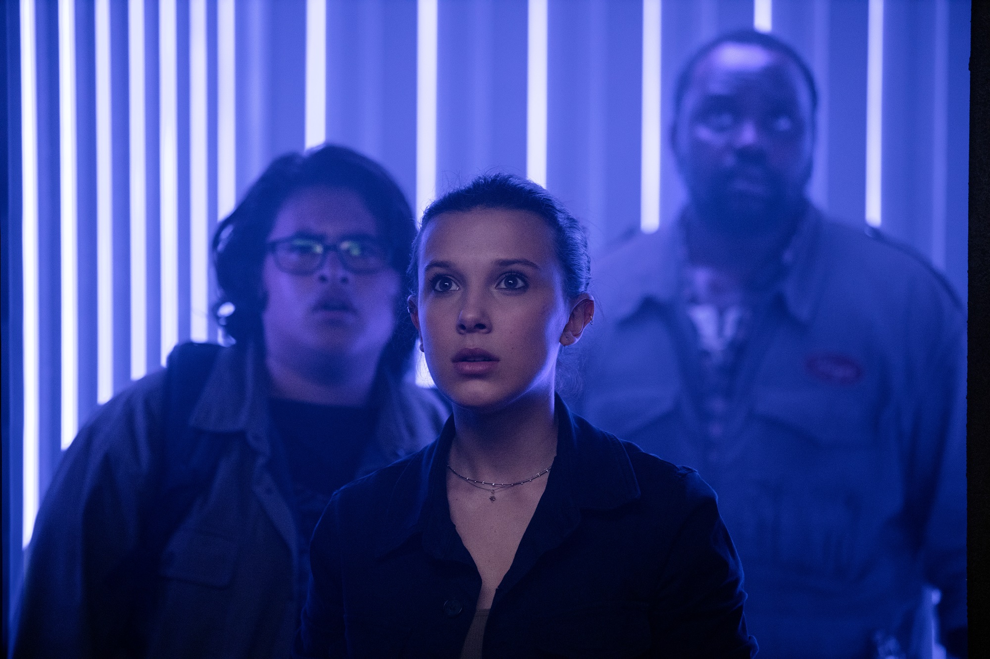 Godzilla vs. Kong stars Millie Bobby Brown, Brian Tyree Henry and Julian Dennison in a scientific facility