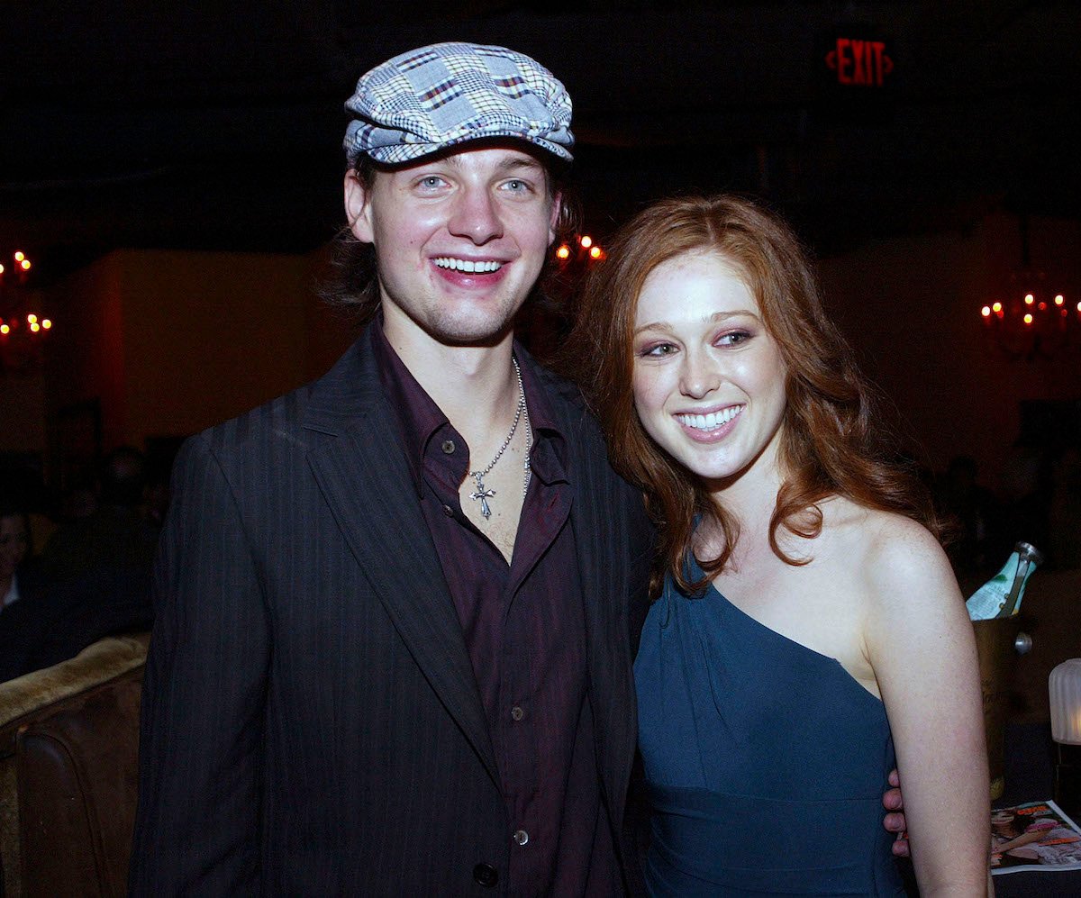 Actors Gregory Smith and Stephanie Sherrin attend the afterparty for the 'Kids in America' movie premiere at the Highland on October 17, 2005, in Hollywood, California