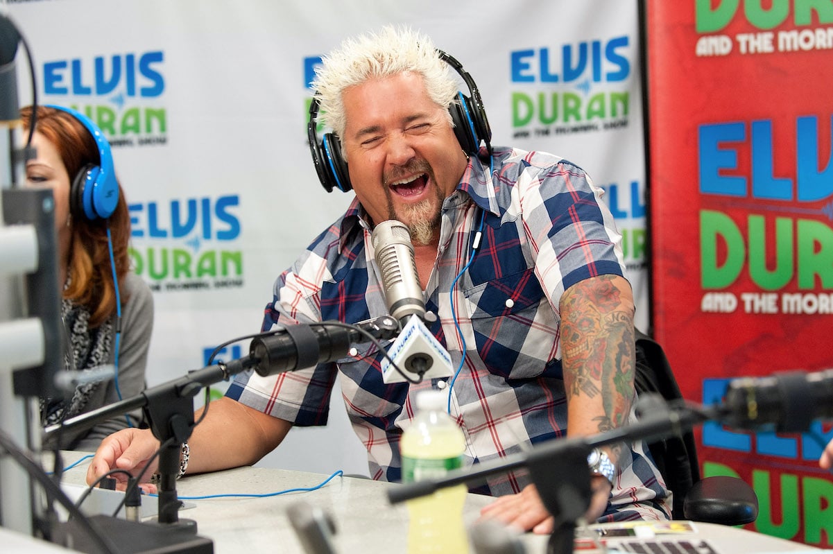 Guy Fieri visits the Z100 studio in New York City in 2013 