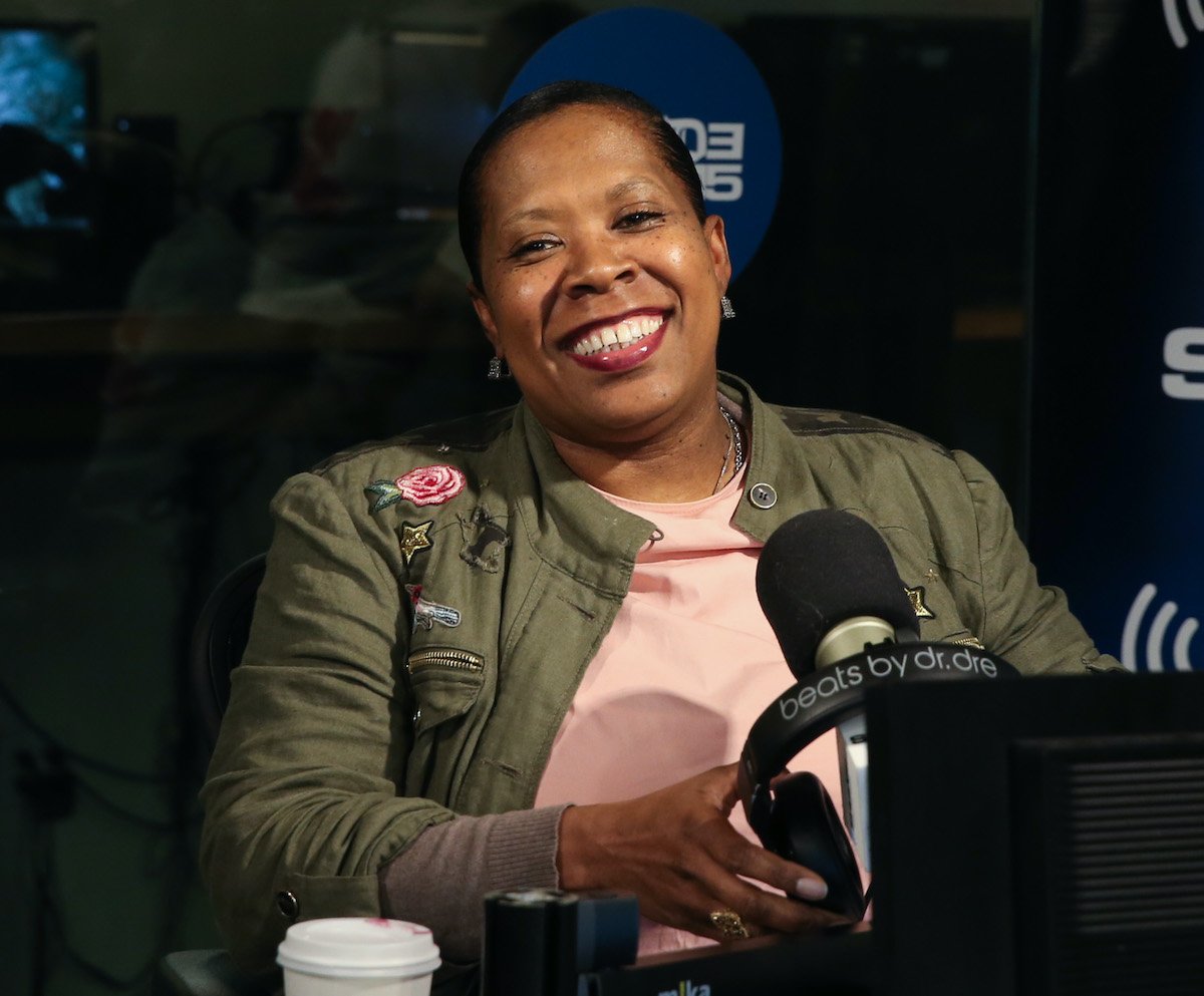 Heather B. Gardner, aka Heather B appears on set of 'Sway in the Morning' at SiriusXM Studios