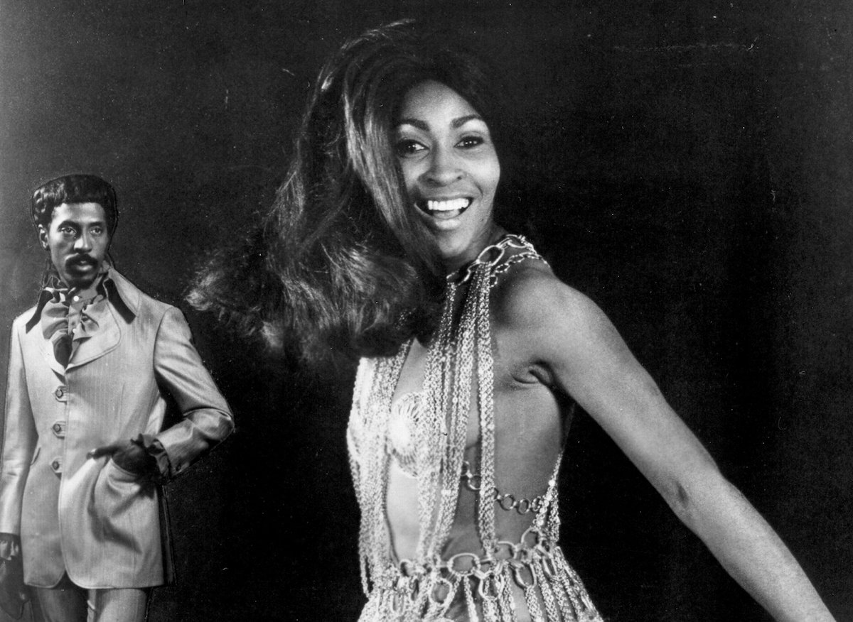 Black-and-white portrait of Ike and Tina Turner circa 1969