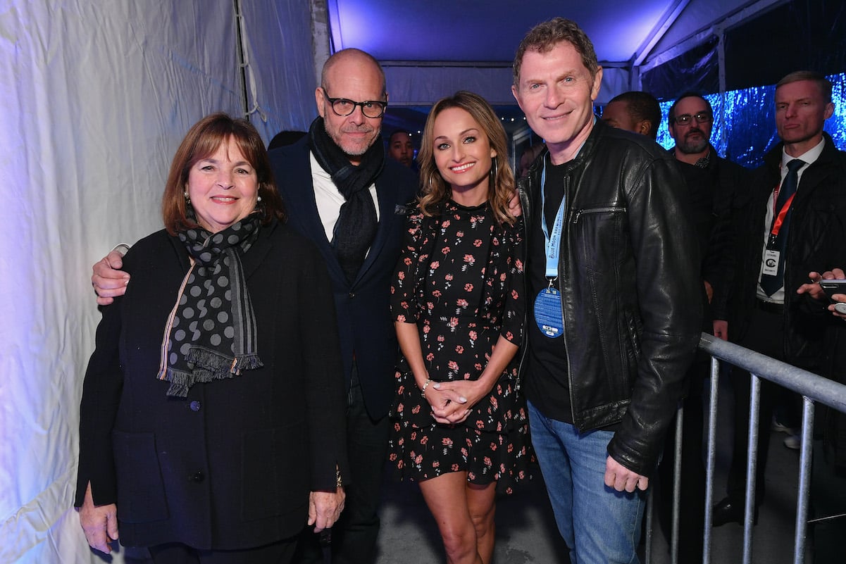 Celebrity chefs Ina Garten (left), Alton Brown, Giada De Laurentiis, and Bobby Flay in New York City in 2018