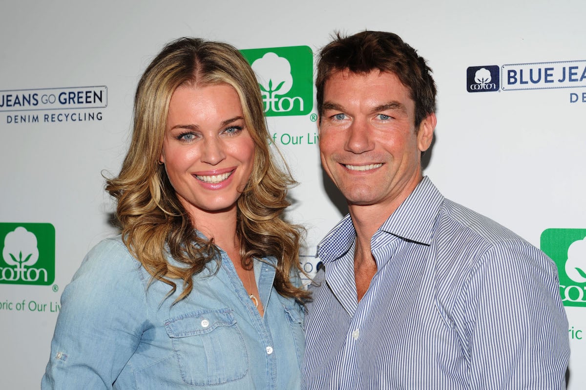 Jerry O'Connell and Rebecca Romijn arrives at the Blue Jeans Go Green Event at SkyBar at the Mondrian Los Angeles on November 6, 2013 in West Hollywood, California.