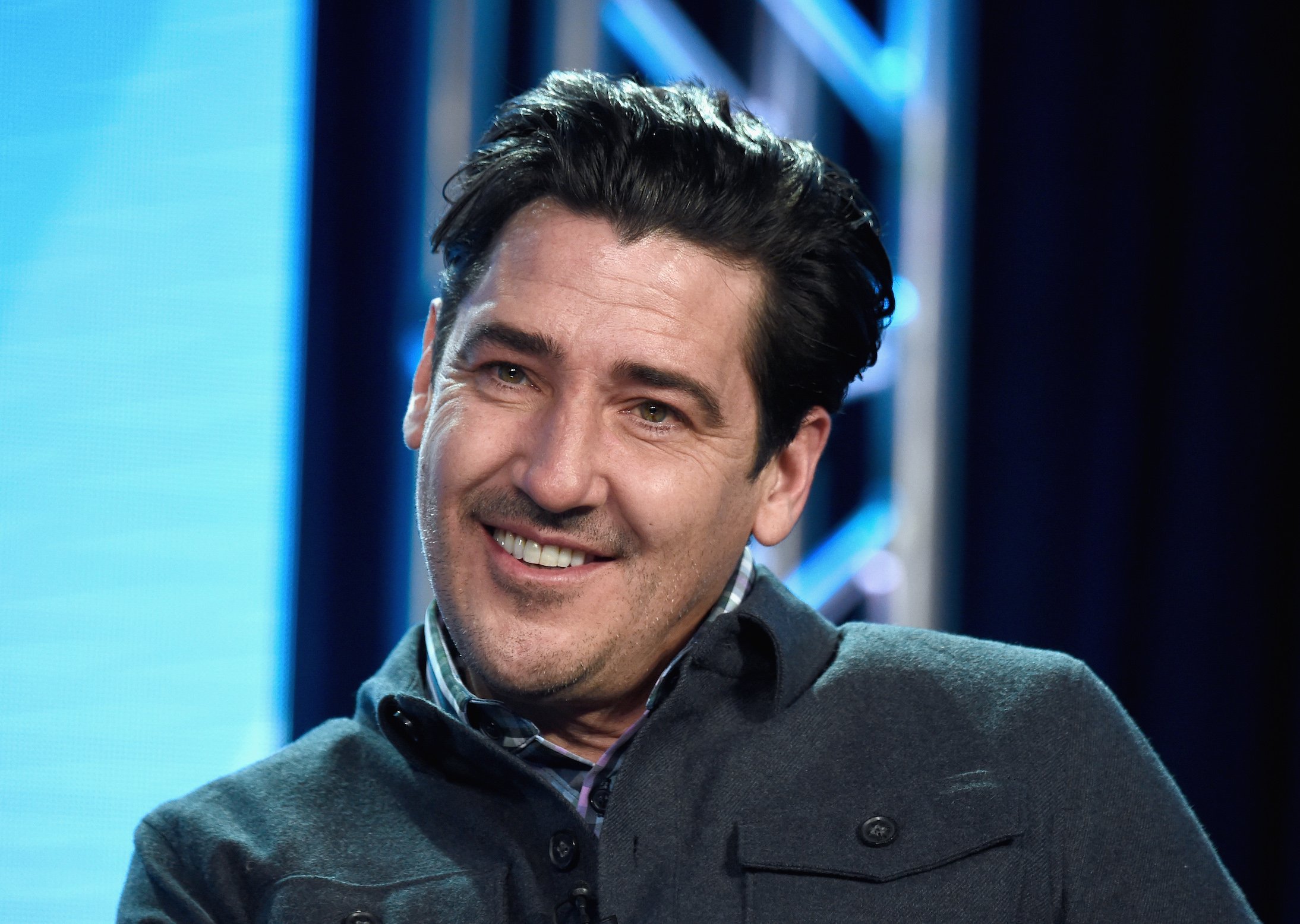 A close-up of Jonathan Knight of 'Farmhouse Fixer' at an HGTV panel