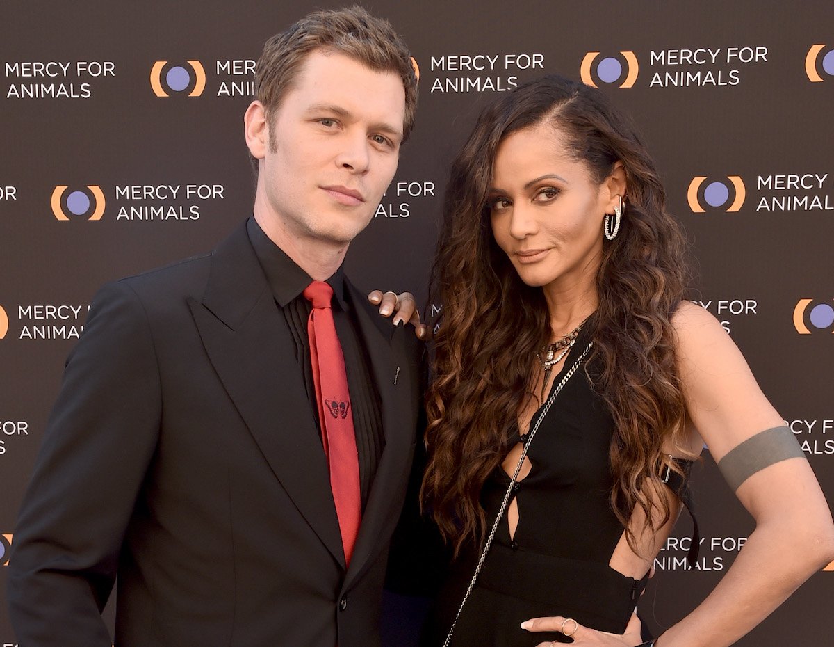 Joseph Morgan and Persia White at the Mercy For Animals 20th Anniversary Gala on Sept. 14, 2019 in Los Angeles
