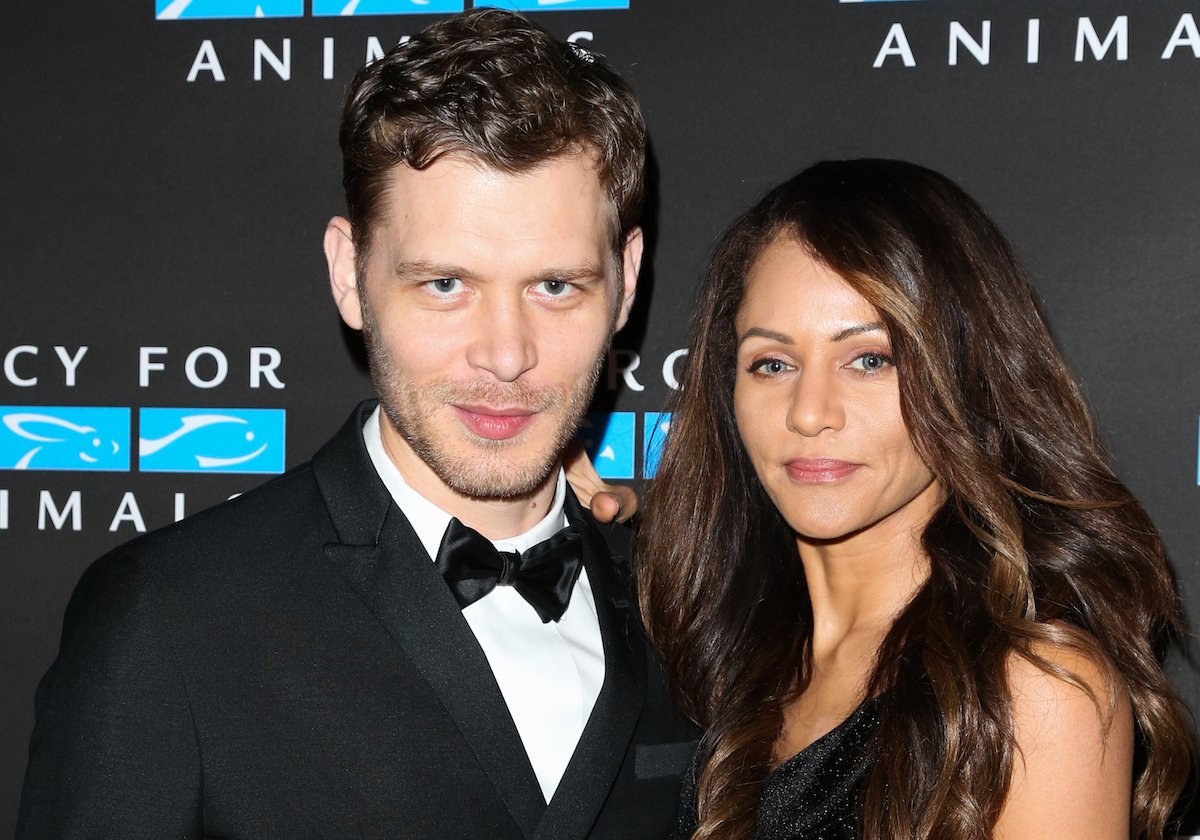Joseph Morgan and Persia White pose as they arrive at the Mercy For Animals' Annual Hidden Heroes Gala at Vibiana on September 23, 2017