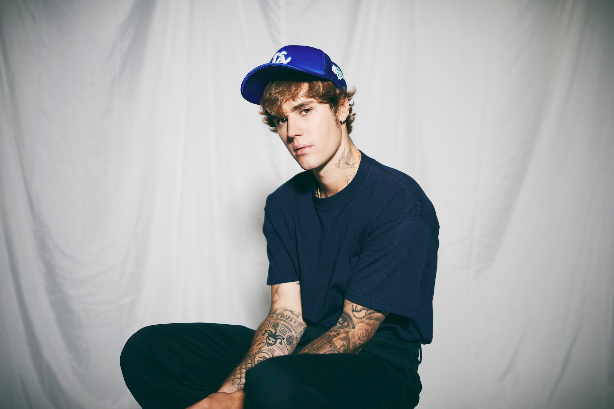 Justin Bieber during his New Studio Shoot in August 2020