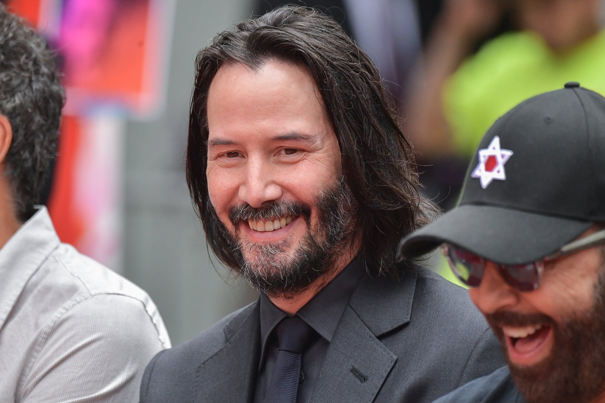 Keanu Reeves smiling