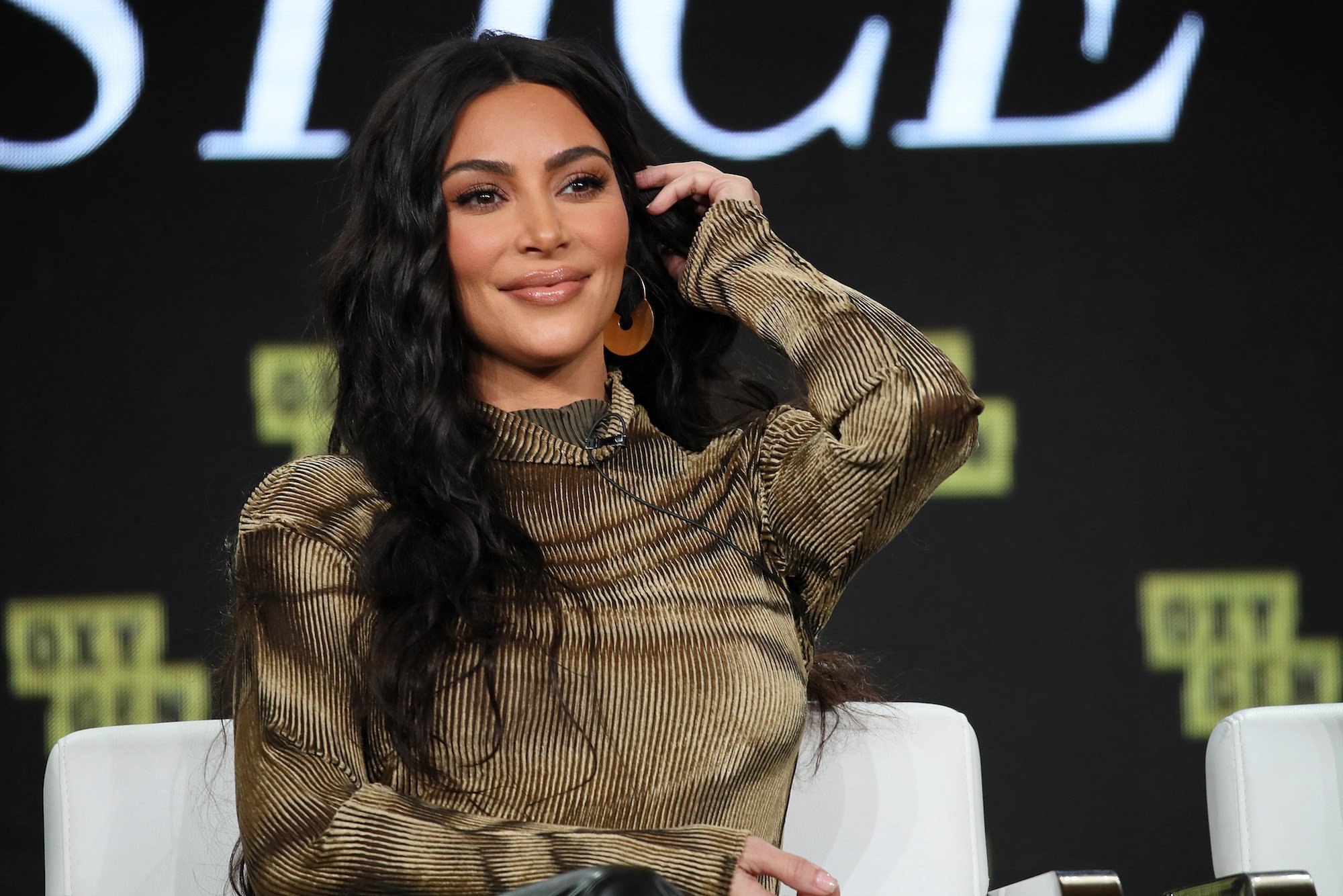 Kim Kardashian West attending the 2020 Winter TCA Tour
