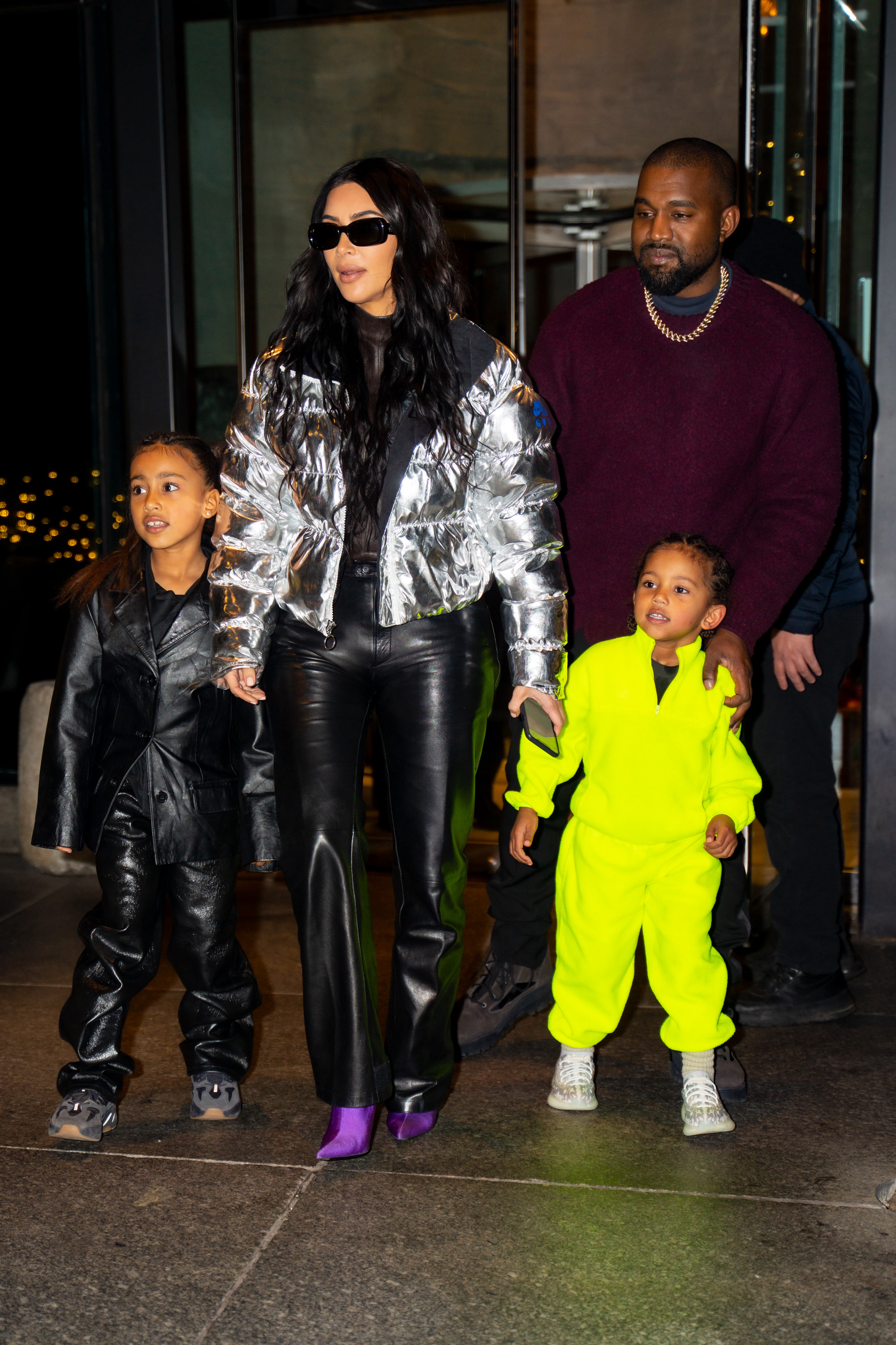 Kim Kardashian West, Kanye West, and their kids, North and Saint