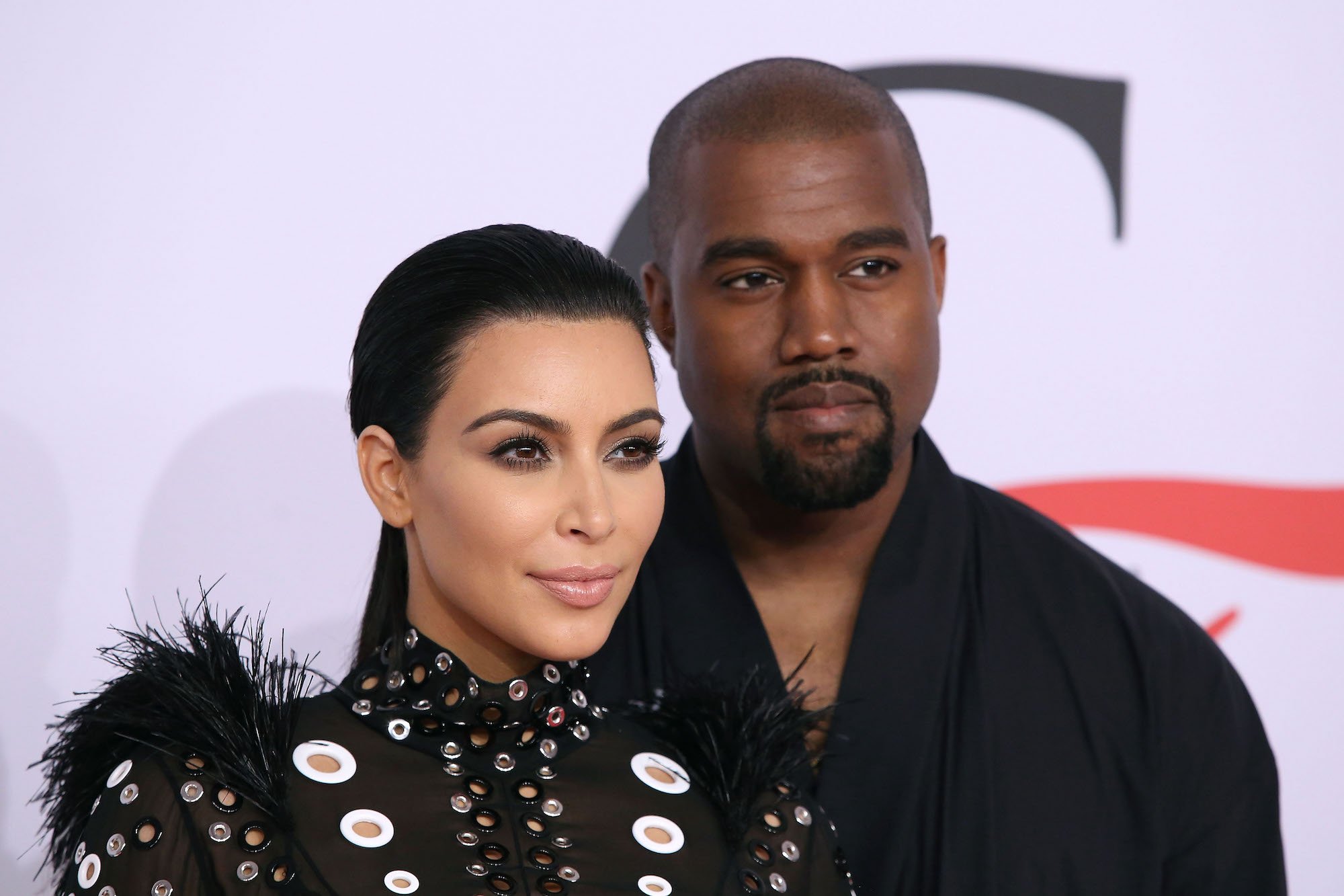 Kim Kardashian West and Kanye West at the 2015 CFDA Fashion Awards