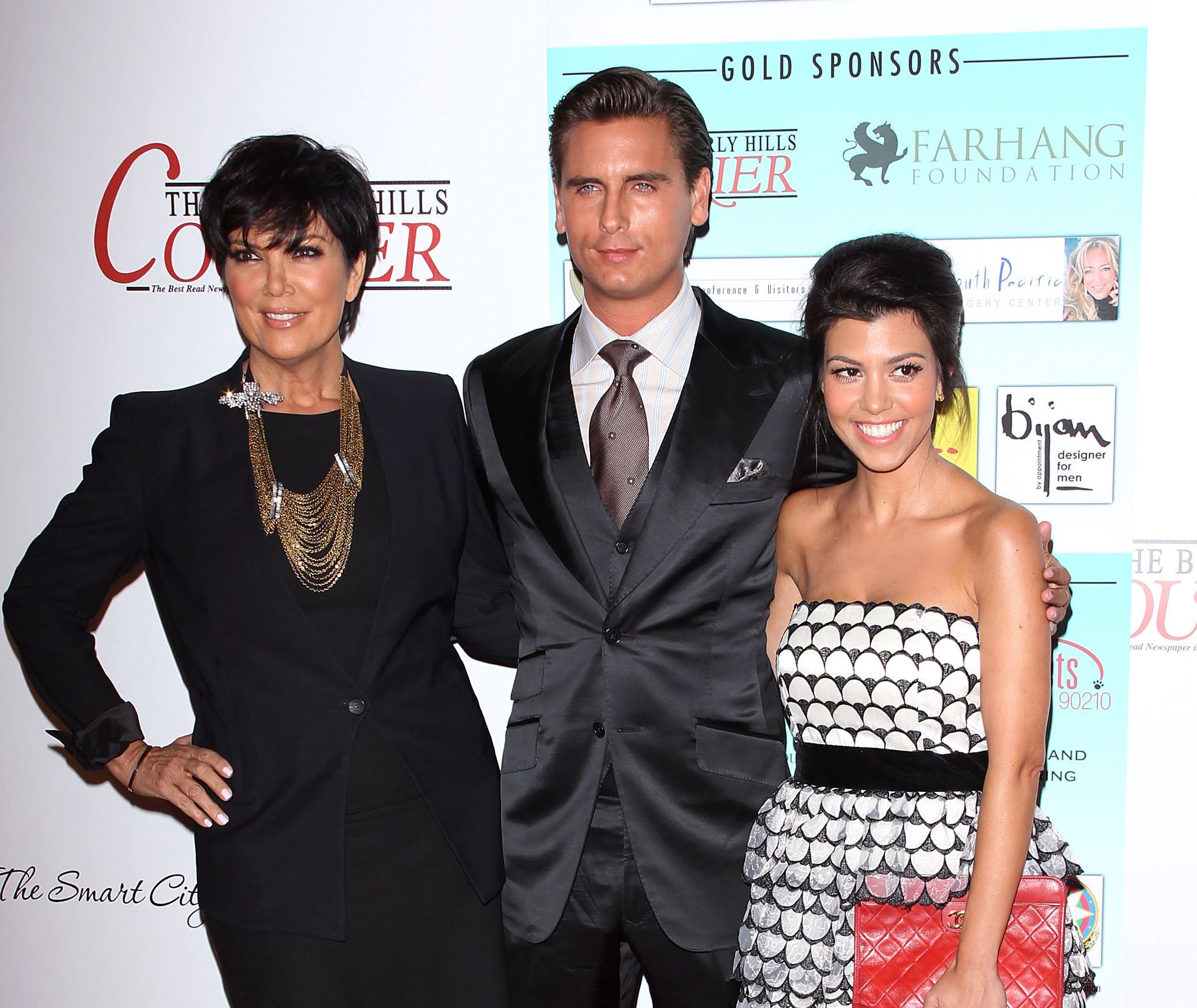 Kris Jenner, Scott Disick, and Kourtney Kardashian attending the Taste Of Beverly Hills in 2010 