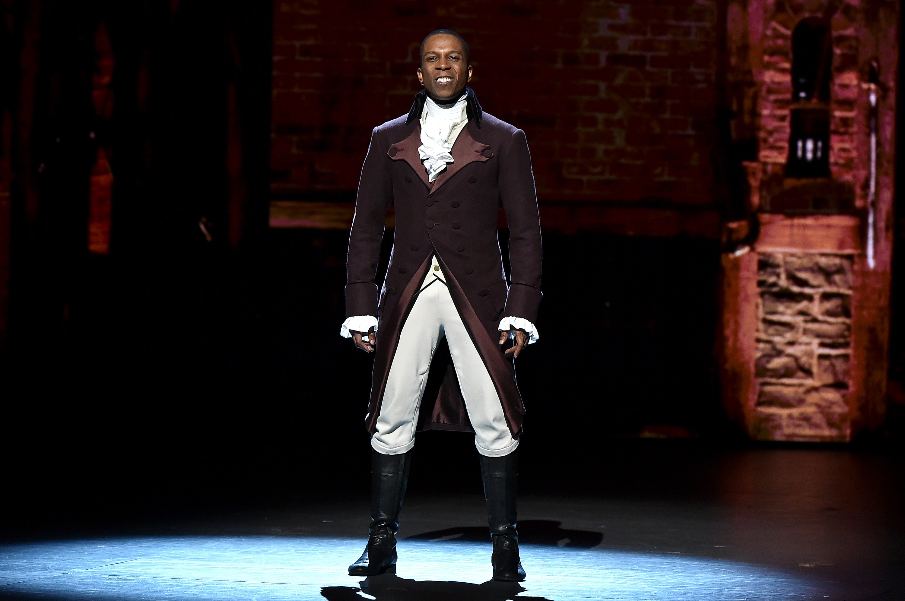 Leslie Odom Jr. onstage during the 70th Annual Tony Awards at The Beacon Theatre on June 12, 2016 in New York City