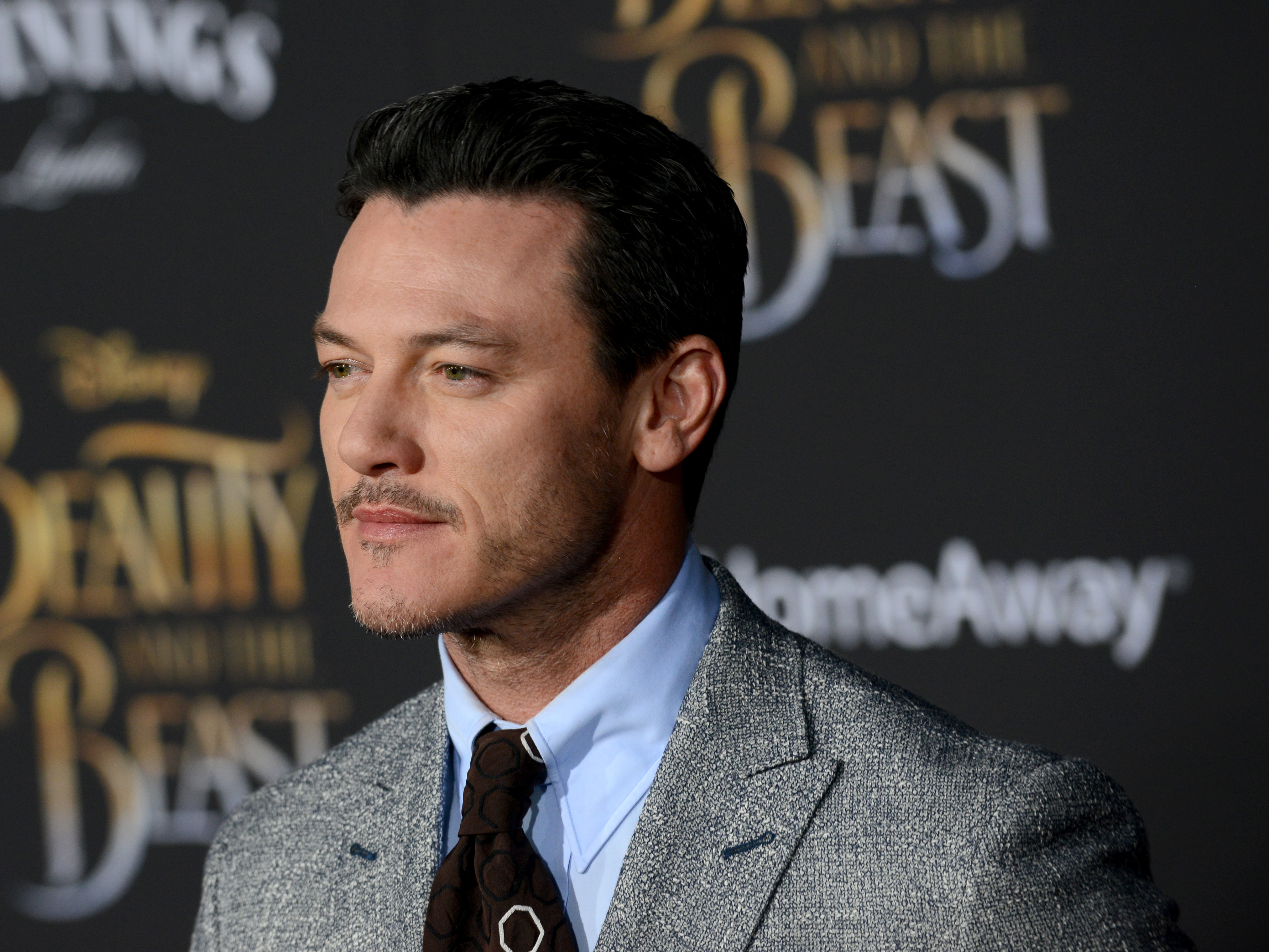 Actor Luke Evans arrives for the premiere of Disney's 'Beauty And The Beast'