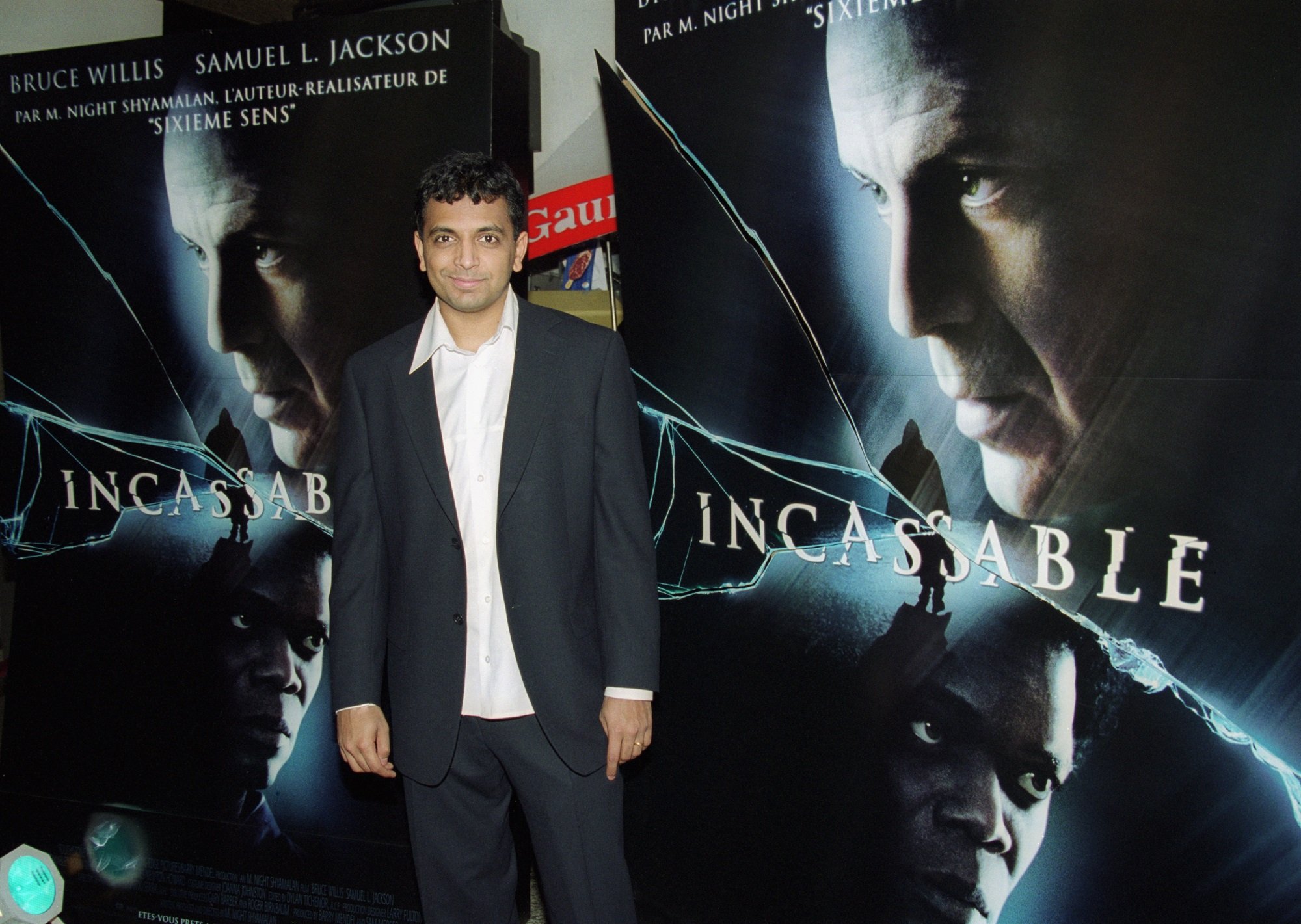 M. Night Shyamalan at the premiere of Unbreakable