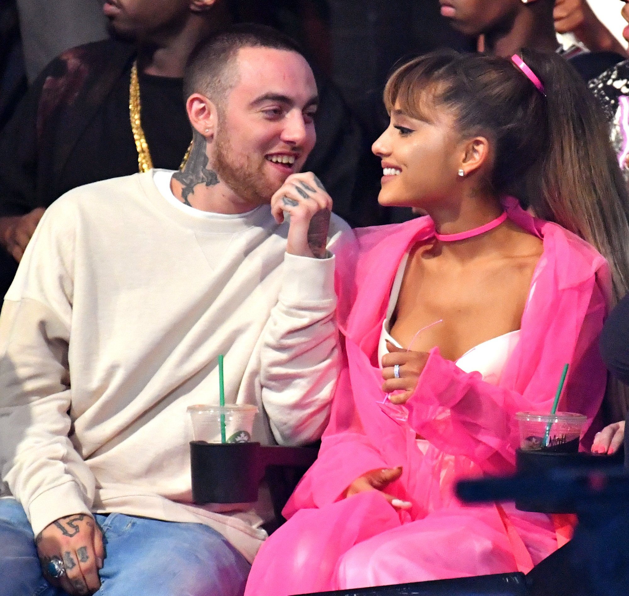 Mac Miller and Ariana Grande at the 2016 MTV Video Music Awards