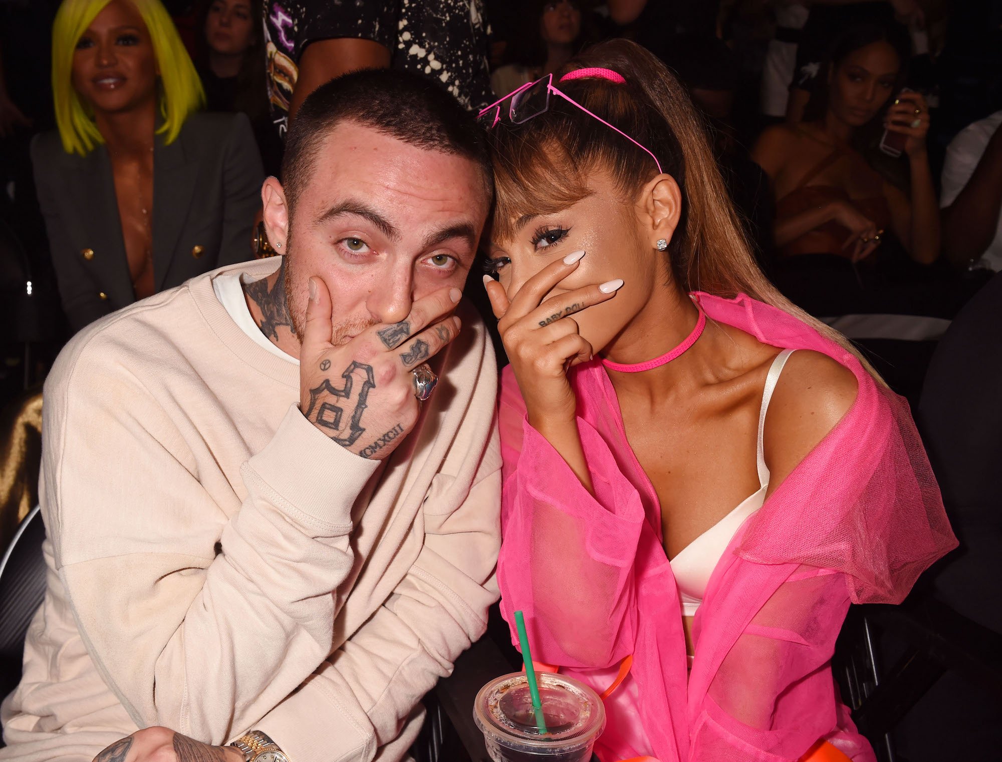 Mac Miller and Ariana Grande at the 2016 MTV Video Music Awards