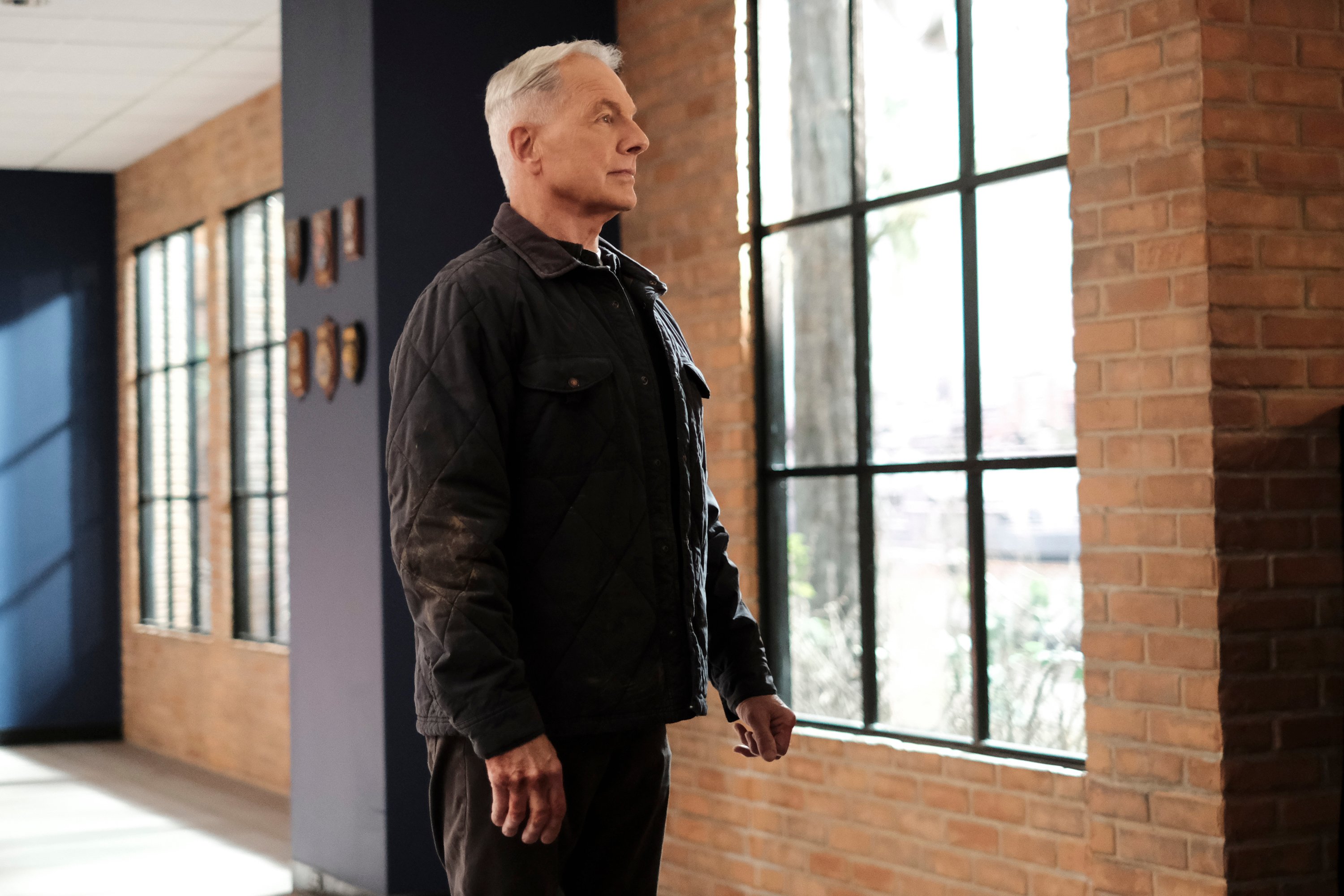 Mark Harmon on the set of 'NCIS' 