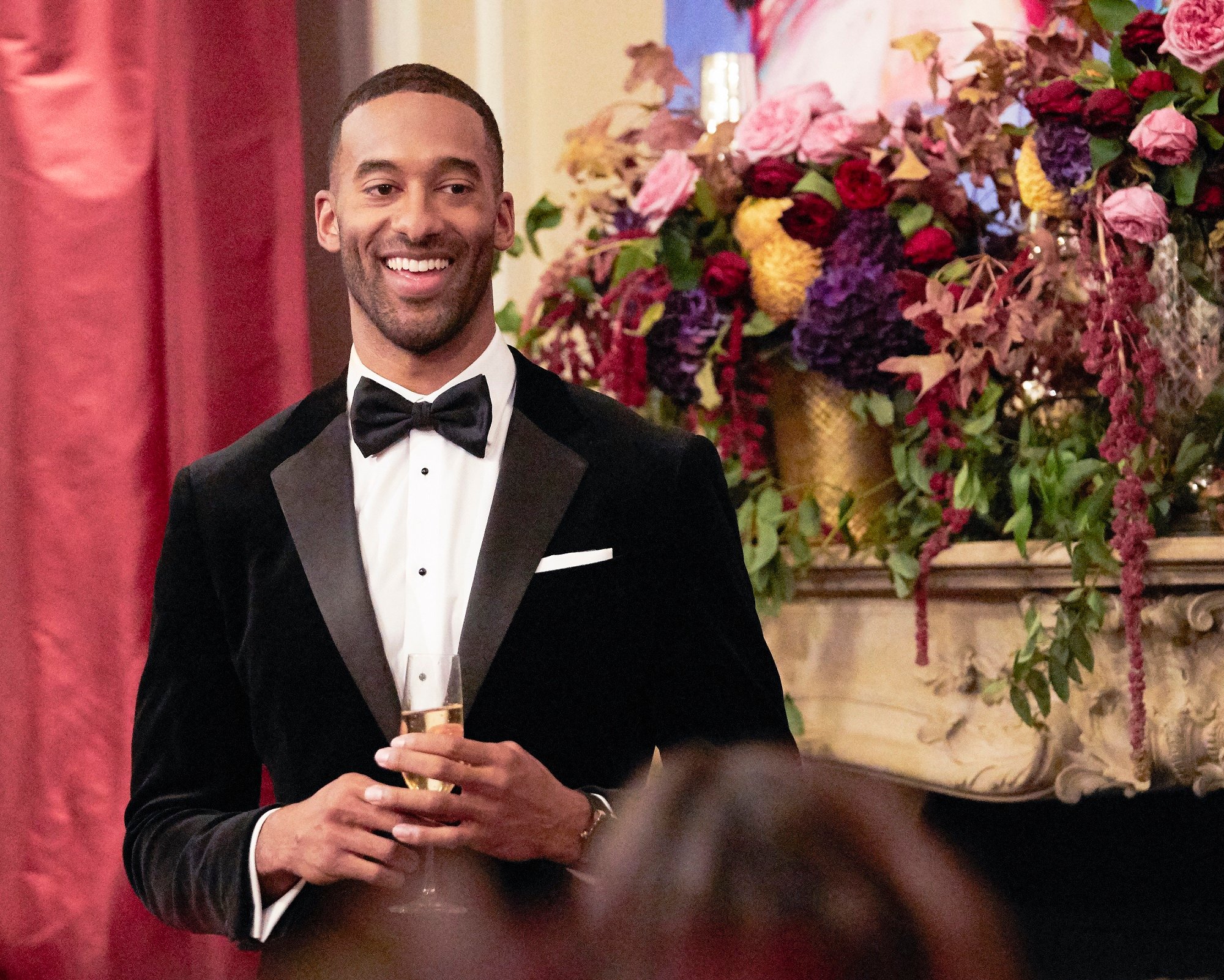 Matt James smiles during Season 25 of 'The Bachelor' on ABC