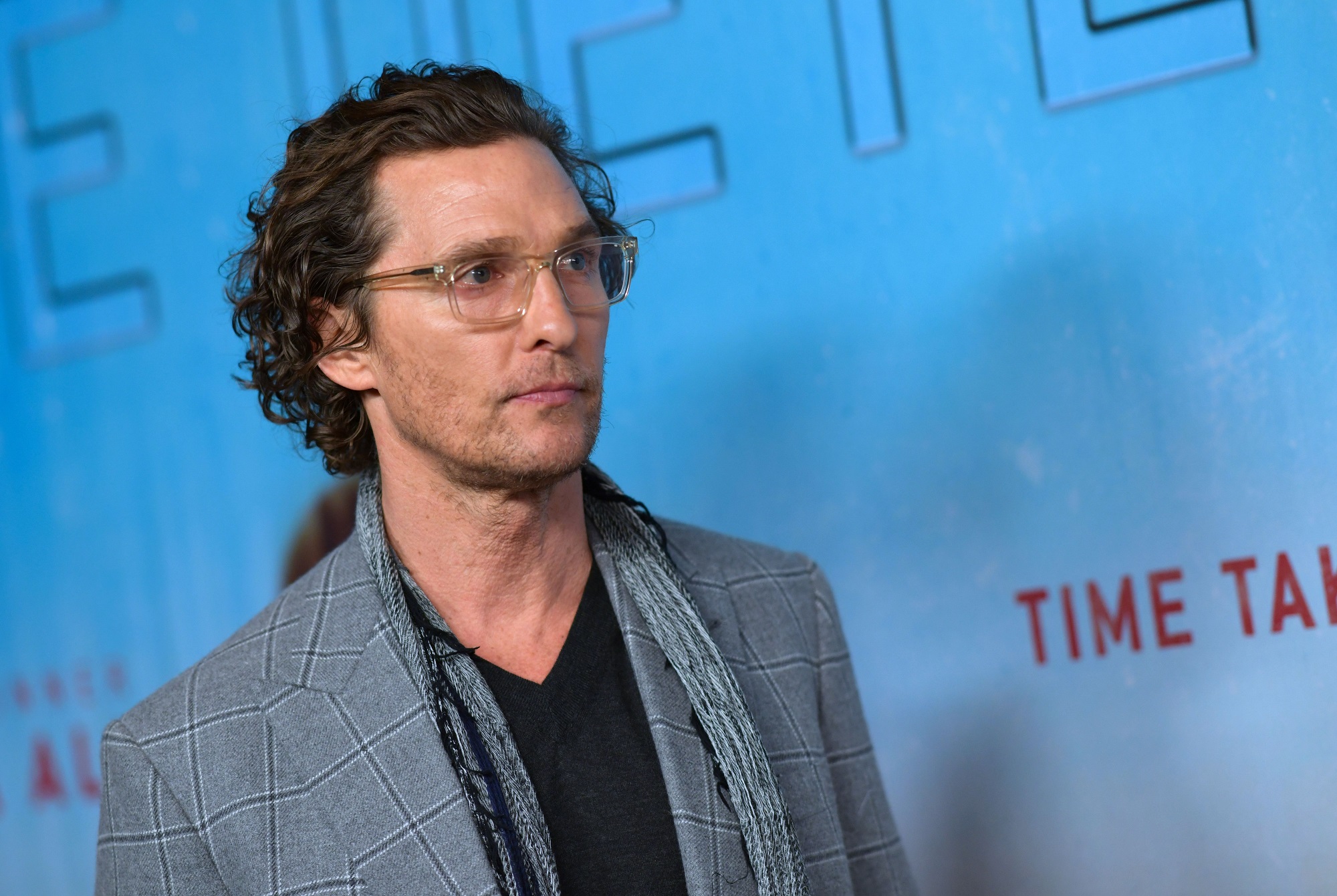 Matthew McConaughey on the True Detective red carpet