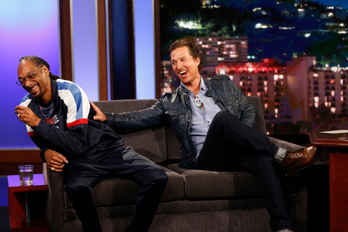 Snoop Dogg and Matthew McConaughey on "Jimmy Kimmel Live!" in 2019