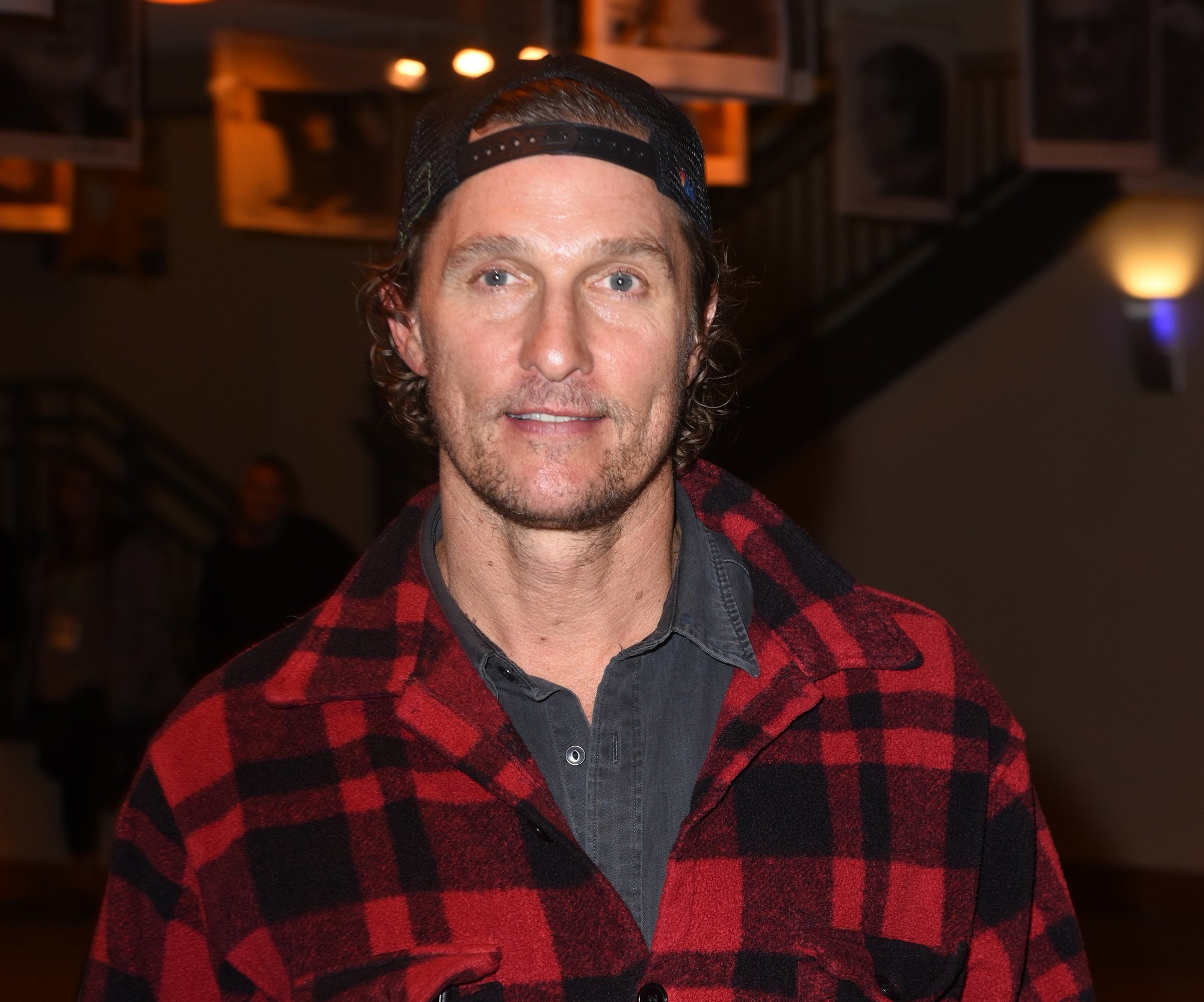 Matthew McConaughey wearing red flannel