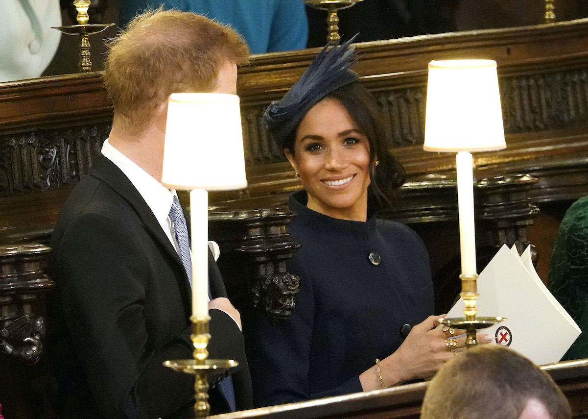 Meghan Markle is all smiles at Princess Eugenie's wedding to Jack Brooksbank in 2018