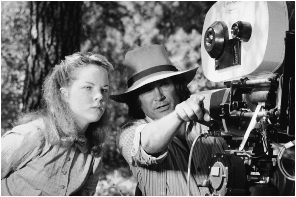 Melissa Sue Anderson and Michael Landon on the set of 'Little House on the Prairie'