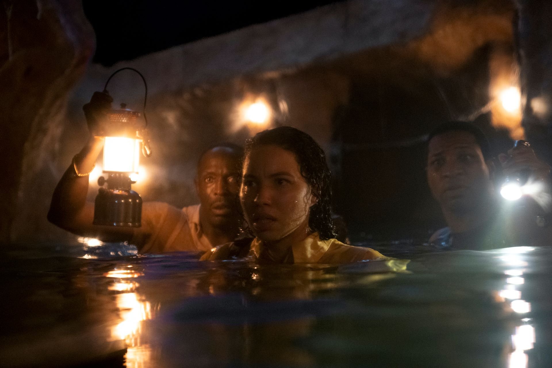 Michael K. Williams, Jurnee Smollet, and Jonathan Majors in 'Lovecraft Country'