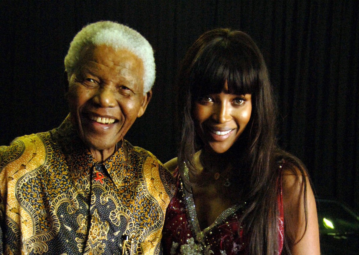 Naomi Campbell and Nelson Mandela